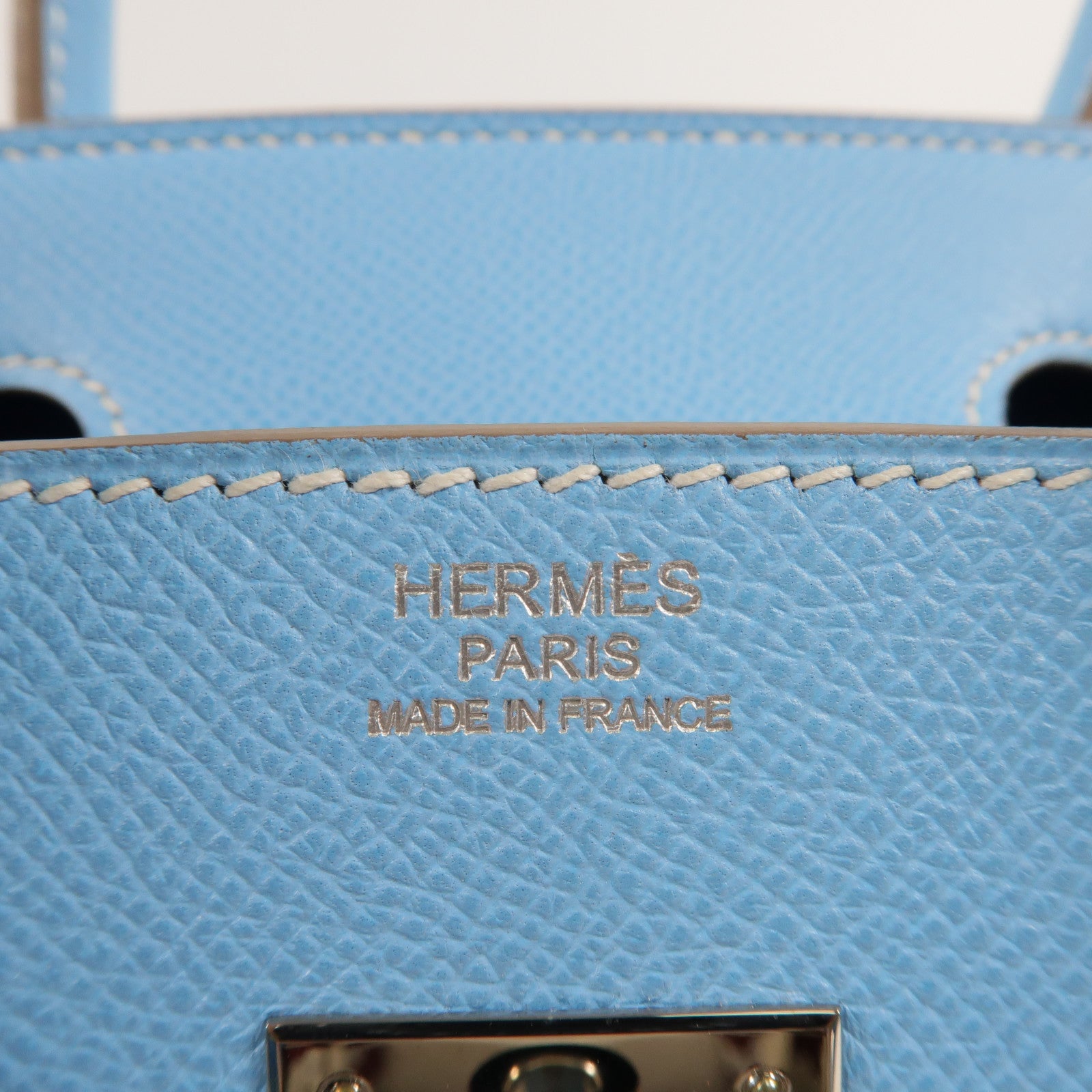 HERMES Epsom皮革Birkin 30 Candy手挽袋Blue Celeste/Mykonos