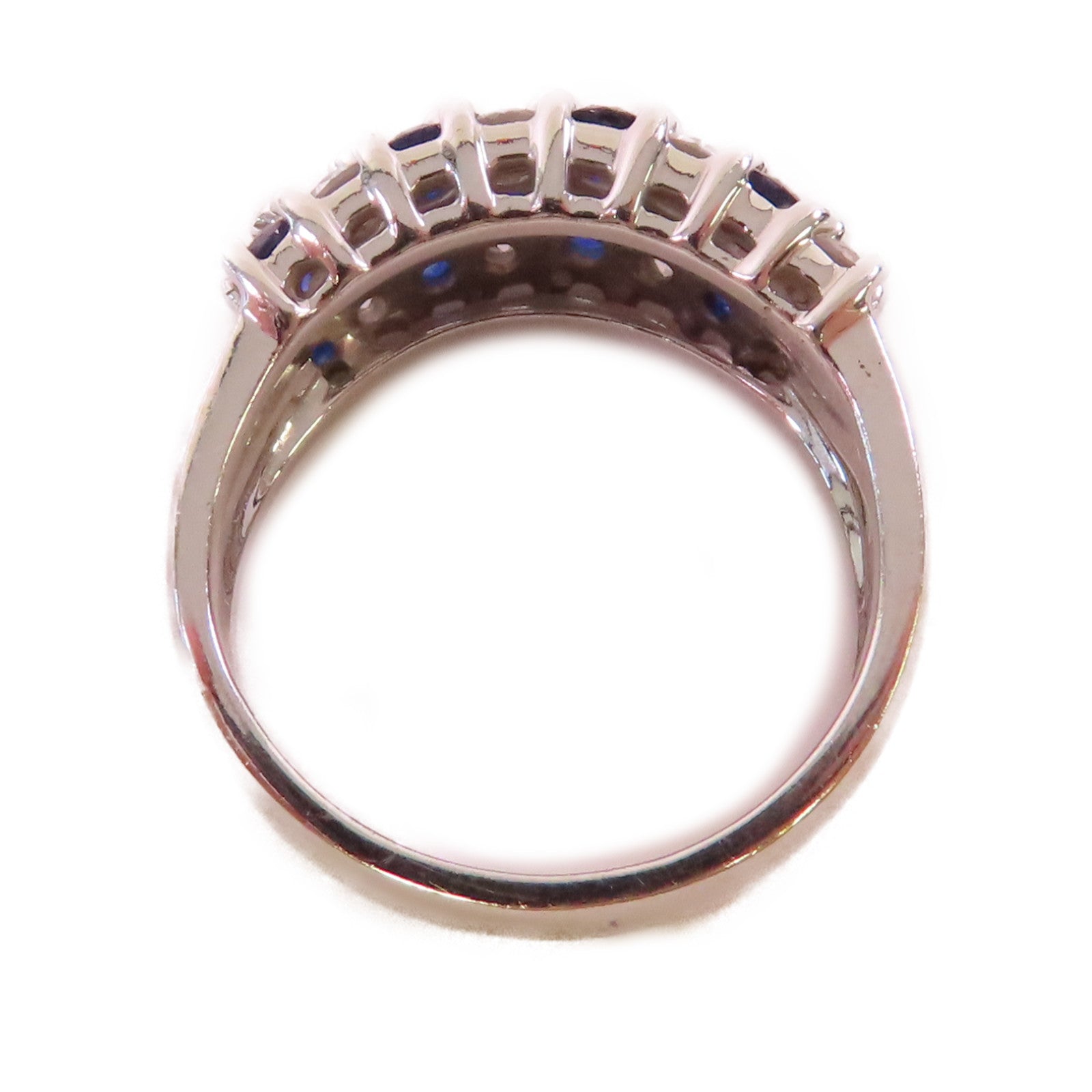 JEWELRY **【激減優惠】18K白金/1.457ct藍寶石/0.15ct鑽石Sapphire Ring戒指US#6.75