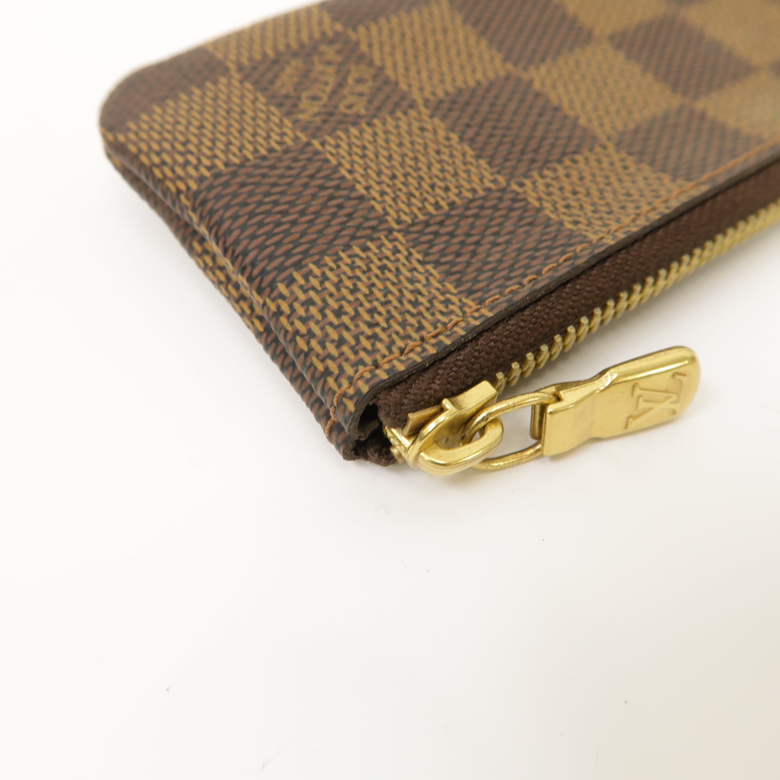 LOUIS VUITTON Damier Key & Coin Pouch金扣鑰匙零錢包啡色