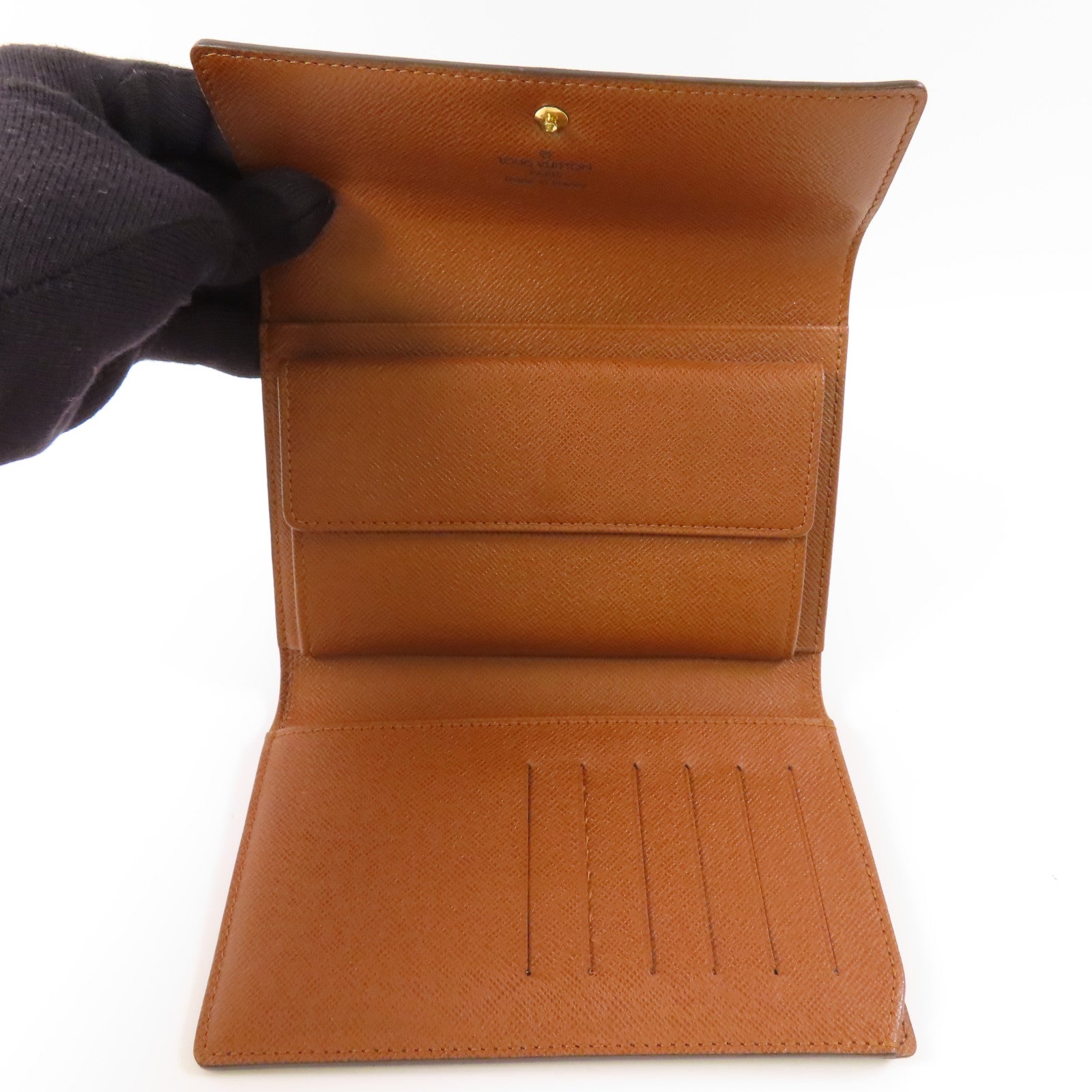 LOUIS VUITTON Monogram Porte Tresor Etui Papiers金扣錢包