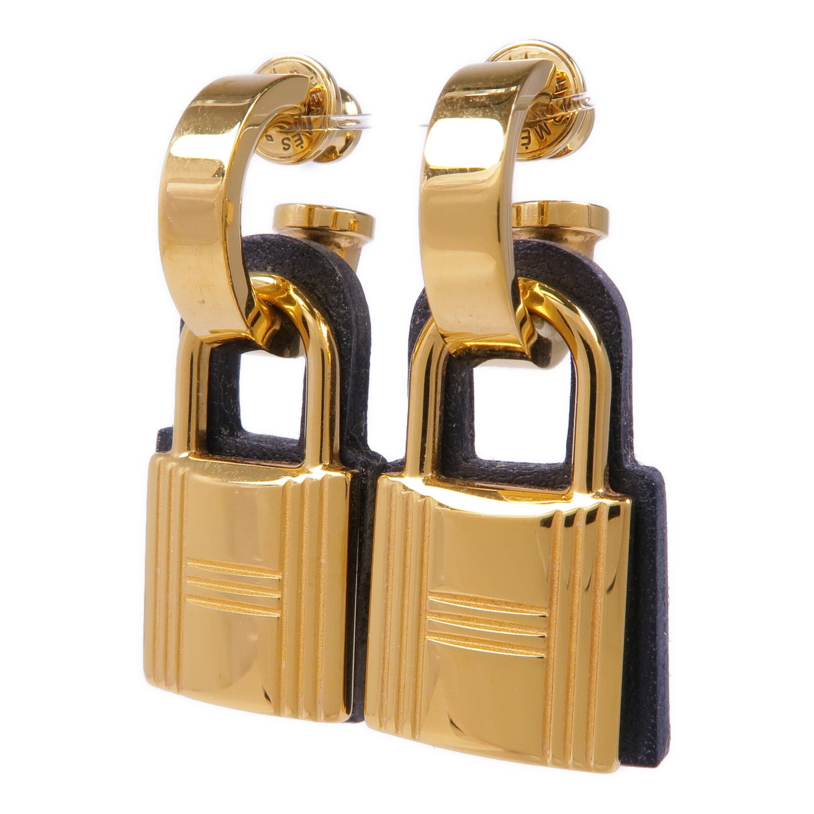 HERMES 金屬/皮革O'Kelly Earrings耳環