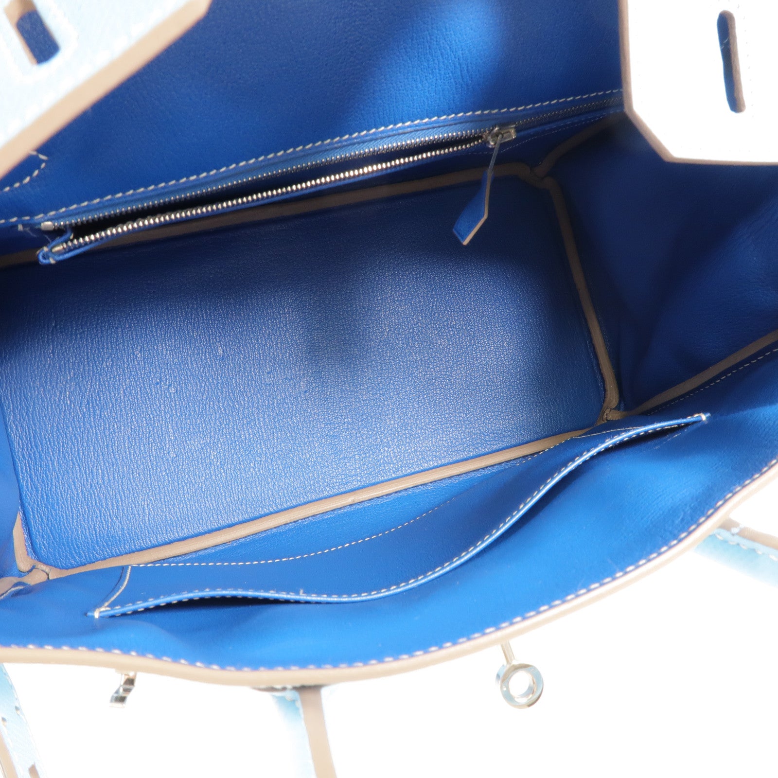 HERMES Epsom皮革Birkin 30 Candy手挽袋Blue Celeste/Mykonos