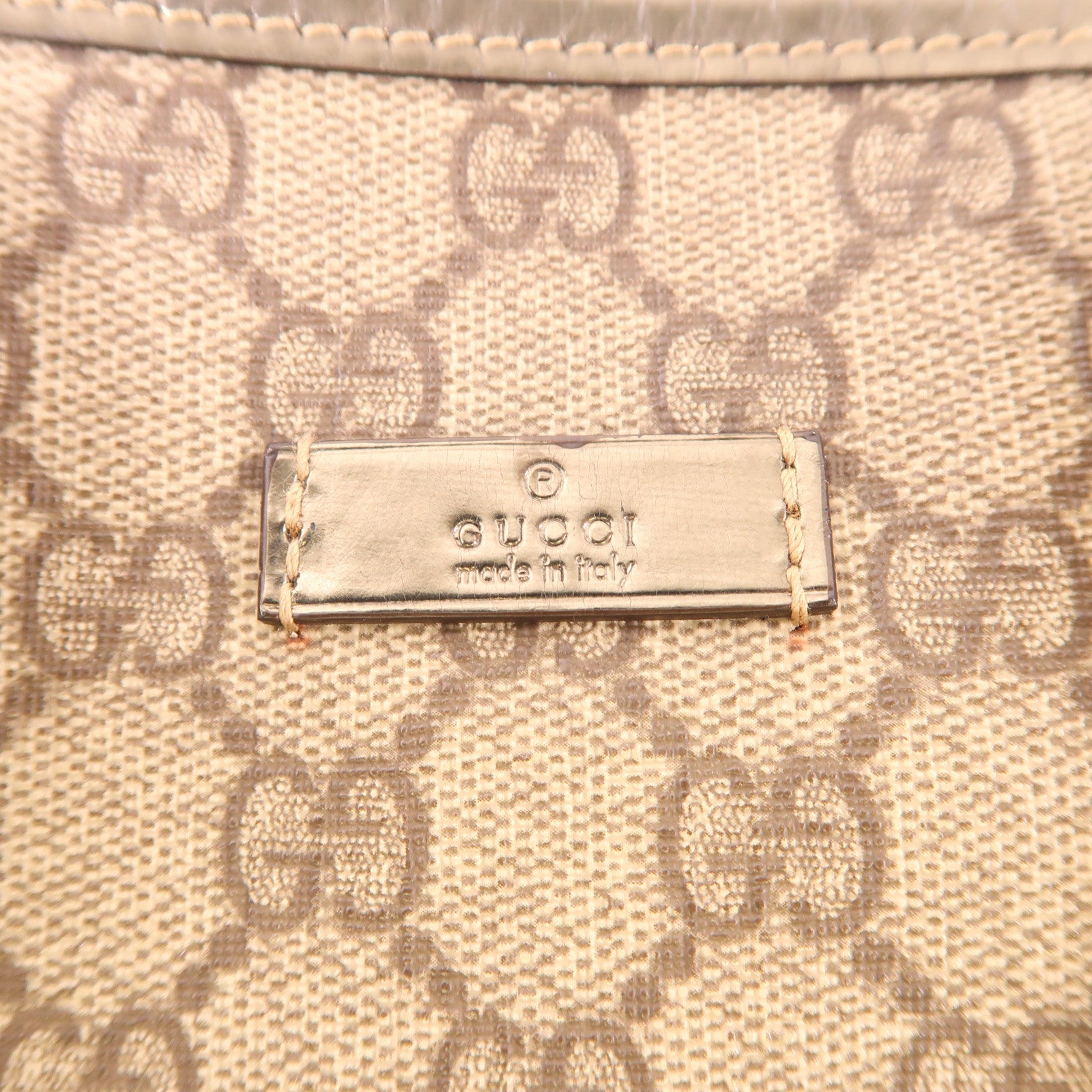 GUCCI GG SHW Tote Bag 189896 Coated Canvas Brown