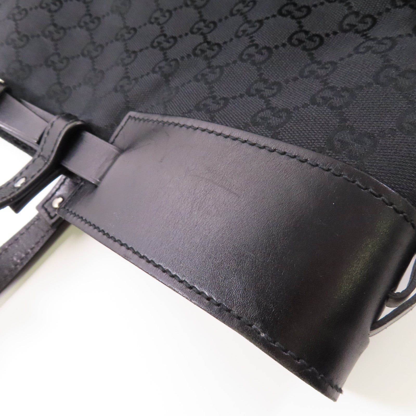 GUCCI 帆布Hand Bag銀扣手挽袋