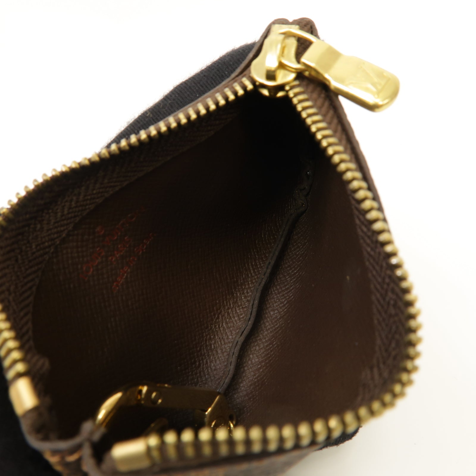 LOUIS VUITTON Damier Key & Coin Pouch金扣鑰匙零錢包啡色