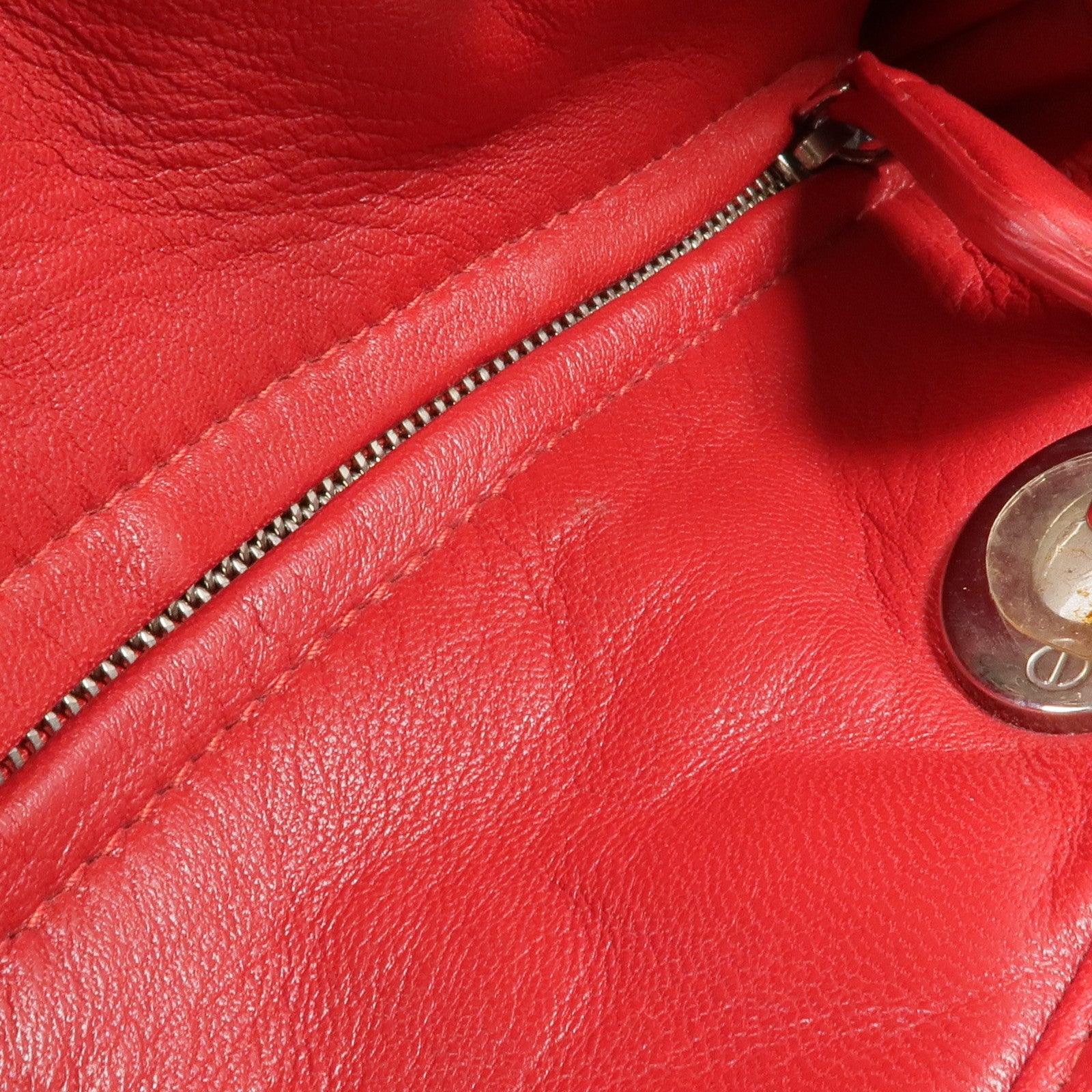 Dior 皮革Shoulder Bag/Handbag銀扣肩背袋/手挽袋