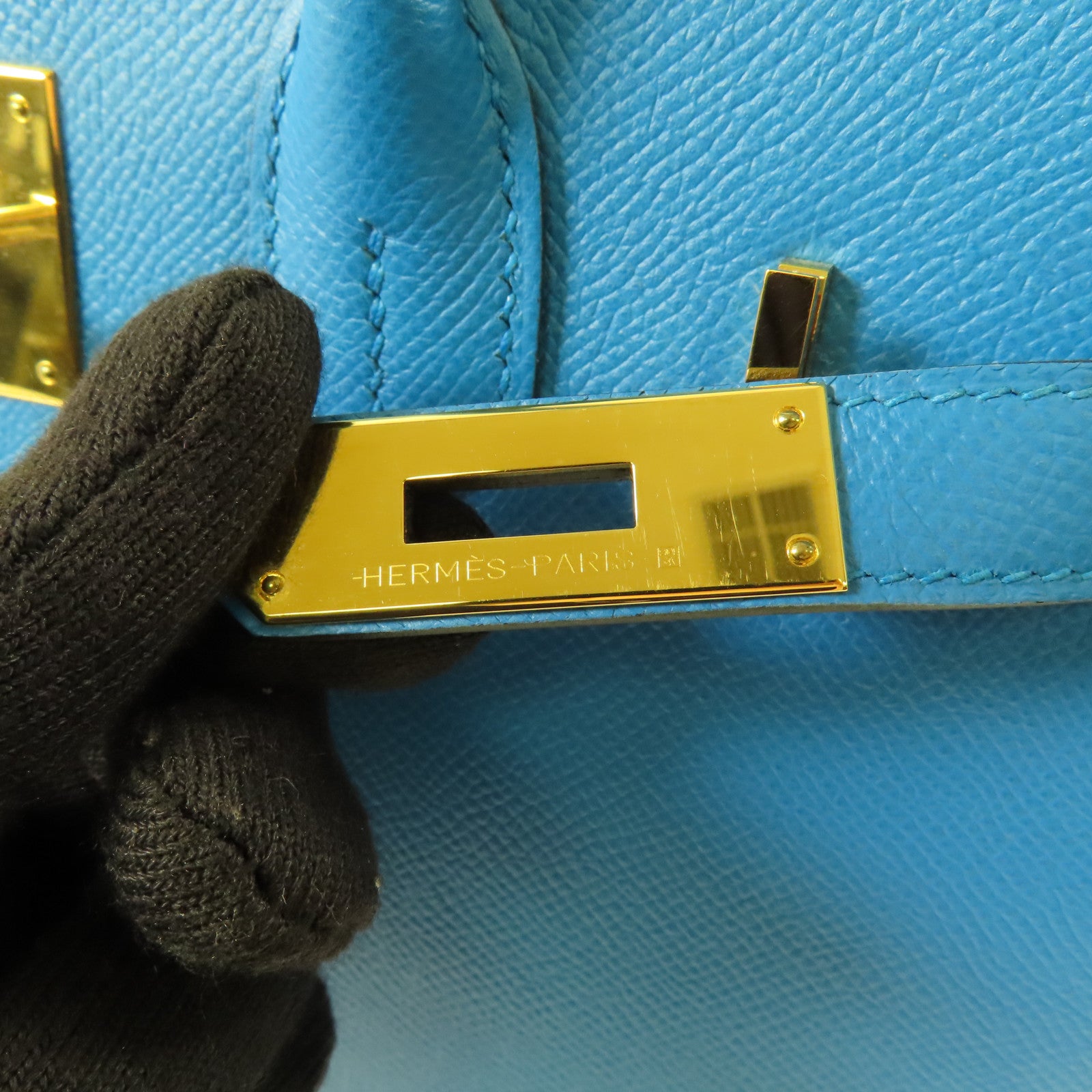 HERMES 【激減優惠】Epsom皮革Birkin 30金扣手挽袋Blue Zanzibar