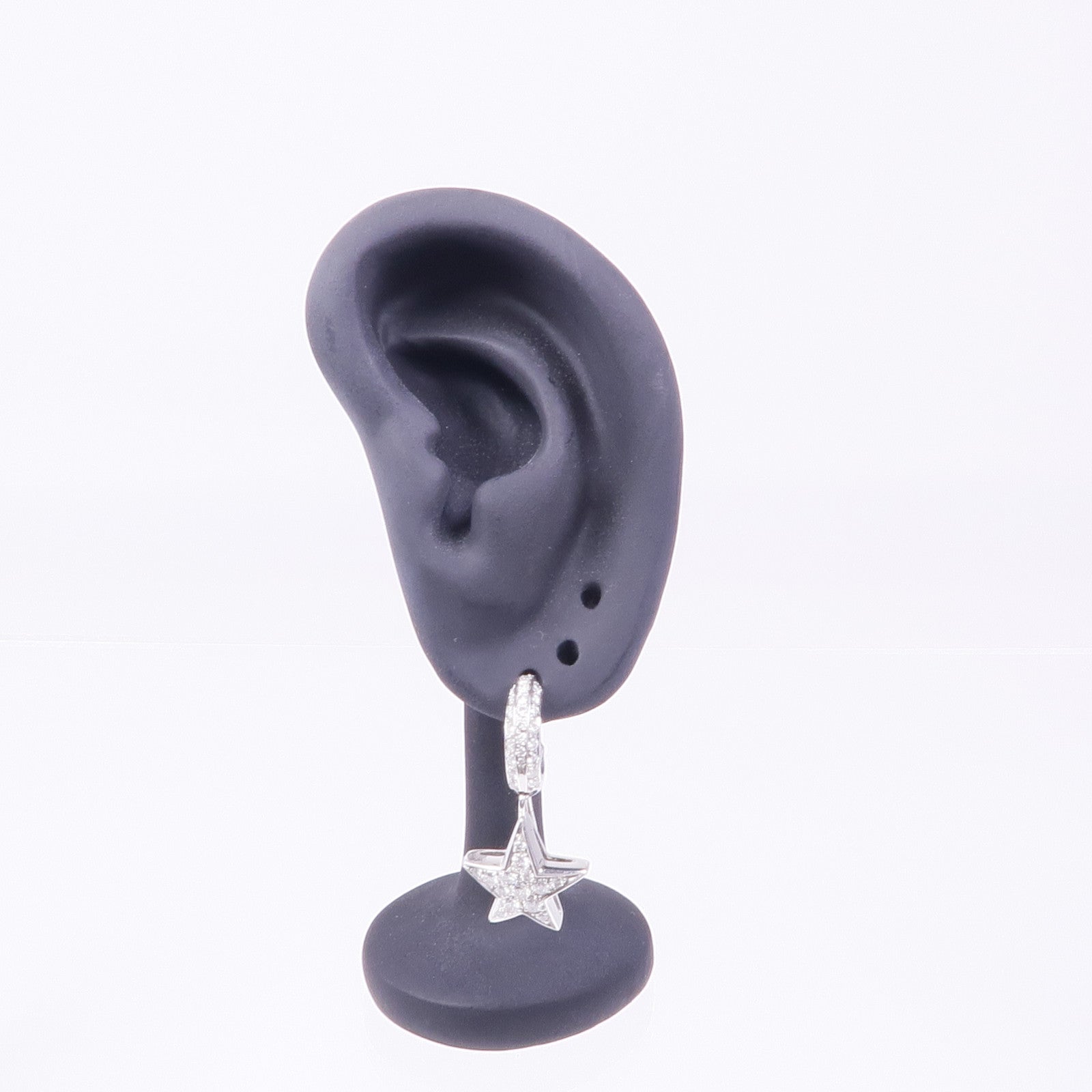 CHANEL 18K白金Etoile Mini-Hoops Diamond Earrings鑽石耳環