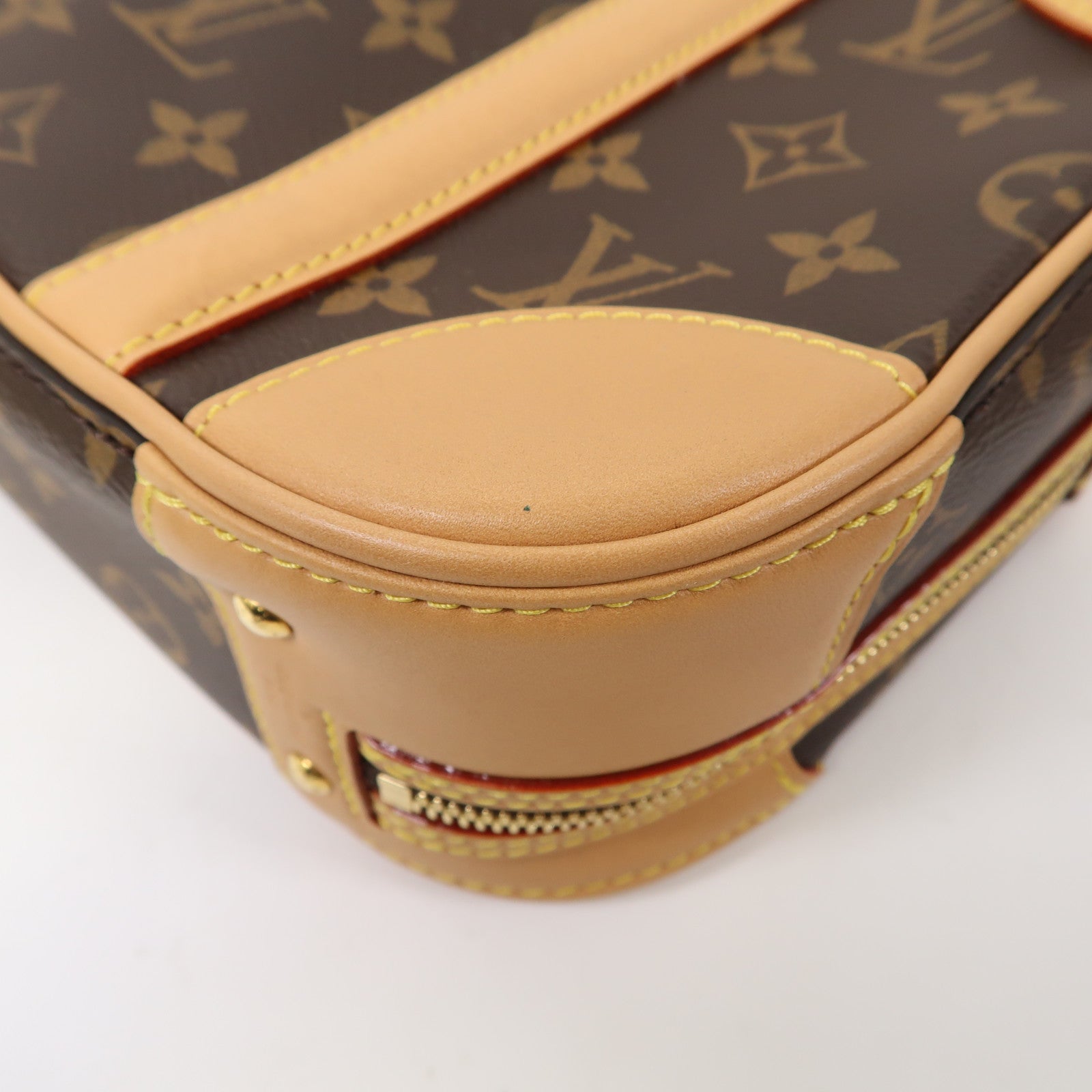 LOUIS VUITTON Monogram Valisette PM金扣手挽肩背兩用袋啡色