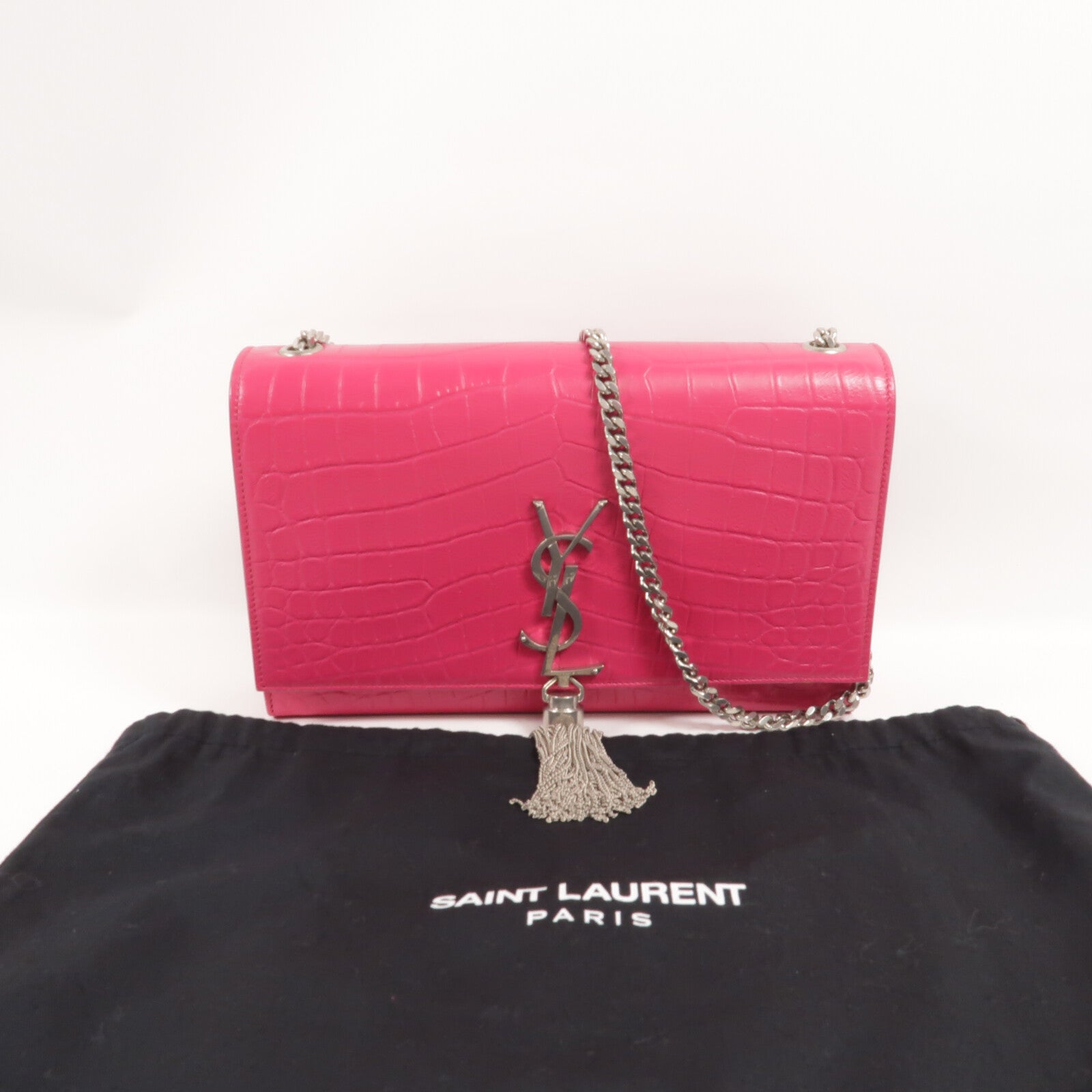 SAINT LAURENT 牛皮皮革Kate Tassel Medium鏈帶肩背袋