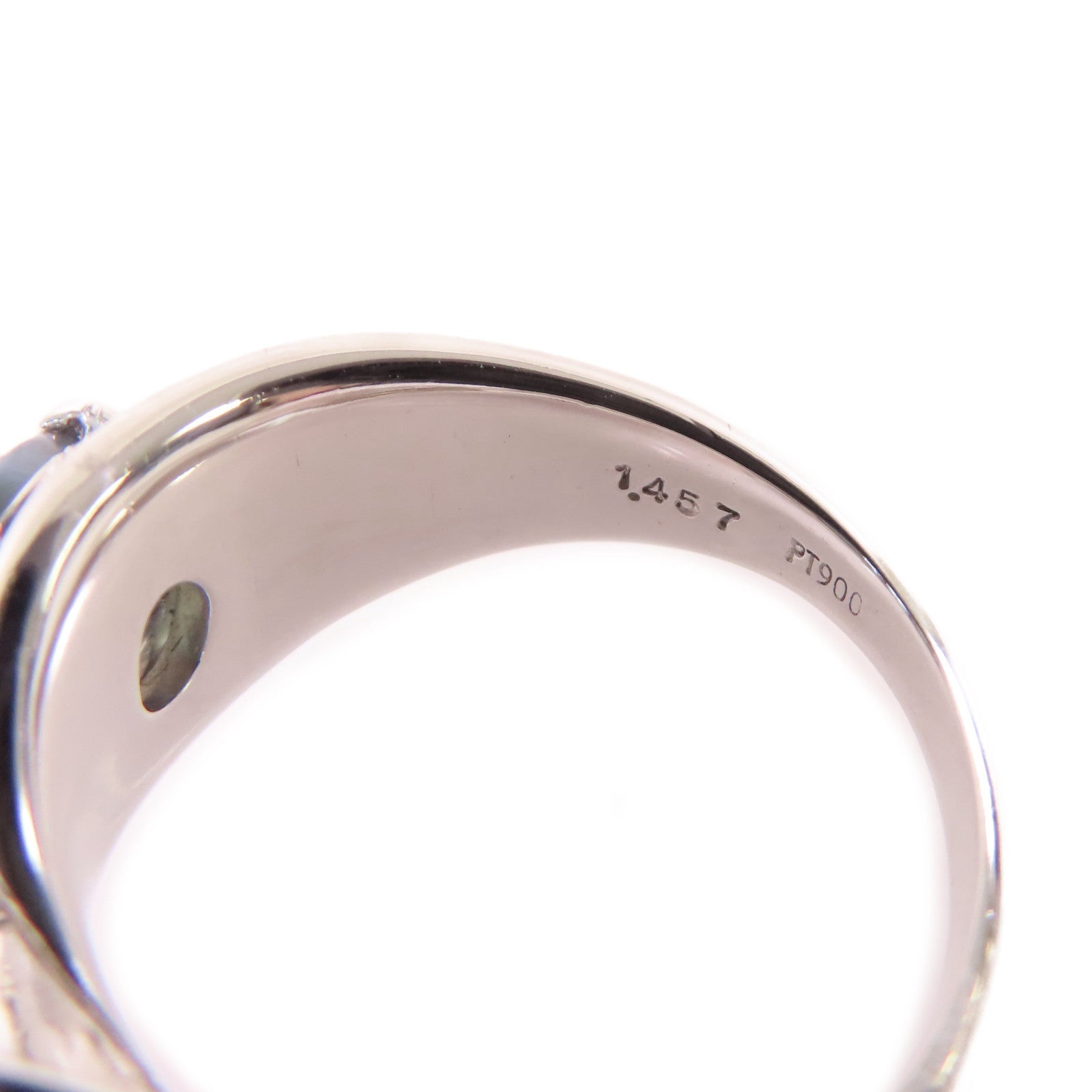 JEWELRY **【激減優惠】18K白金/1.457ct藍寶石/0.15ct鑽石Sapphire Ring戒指US#6.75