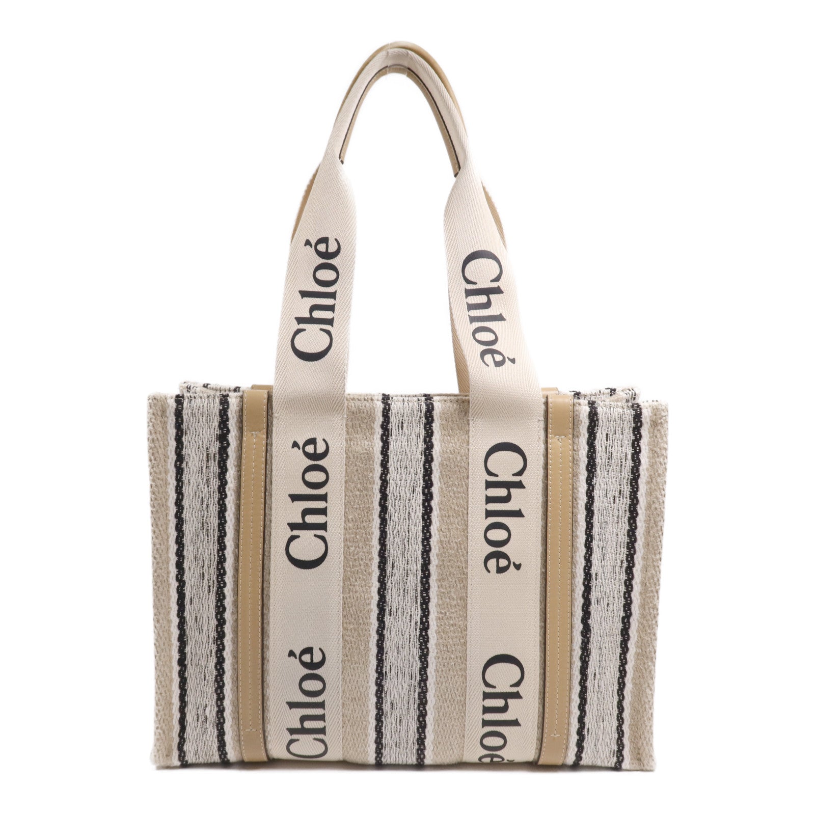 Chloe 帆布Woody Medium Tote手挽袋