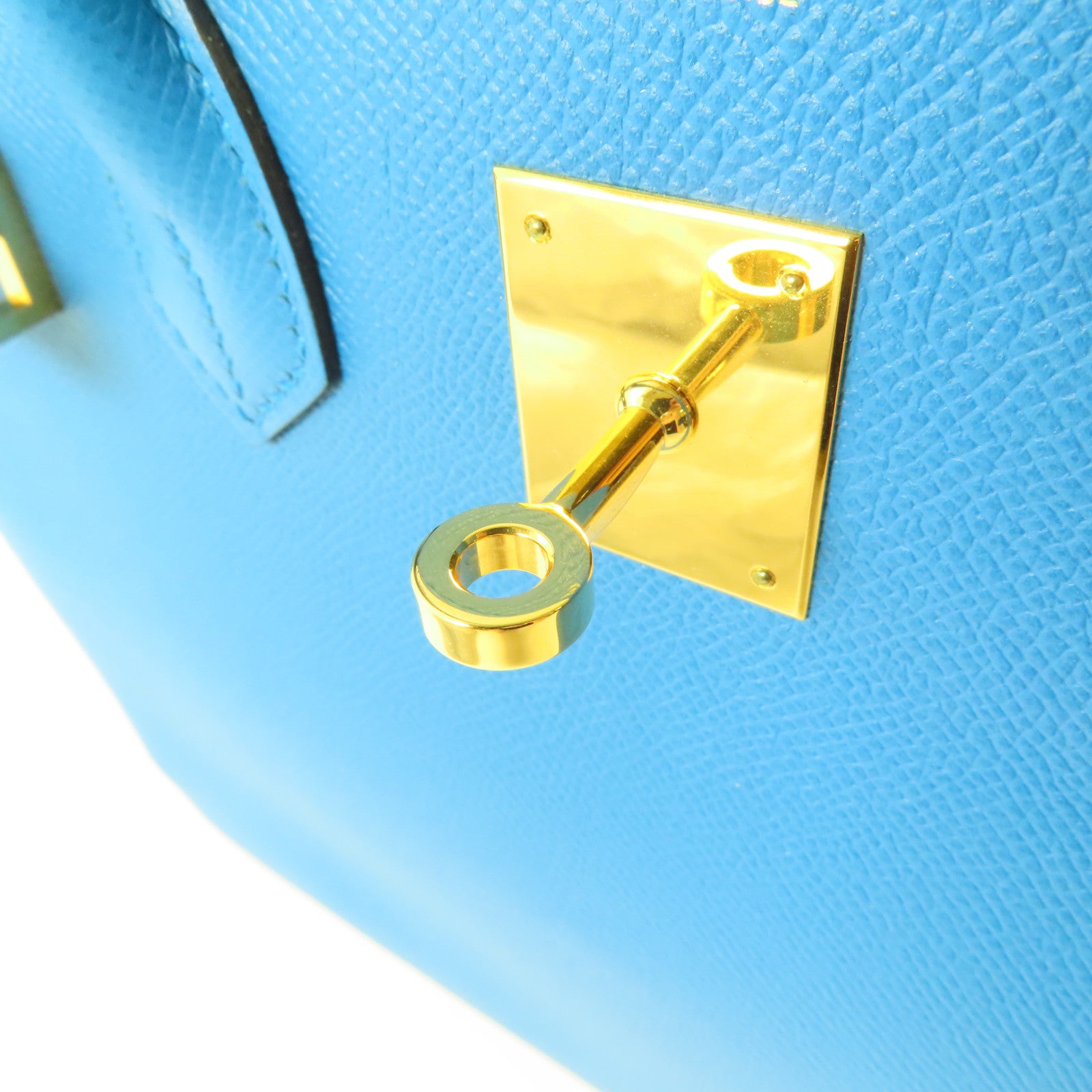 HERMES 【激減優惠】Epsom皮革Birkin 30金扣手挽袋Blue Zanzibar