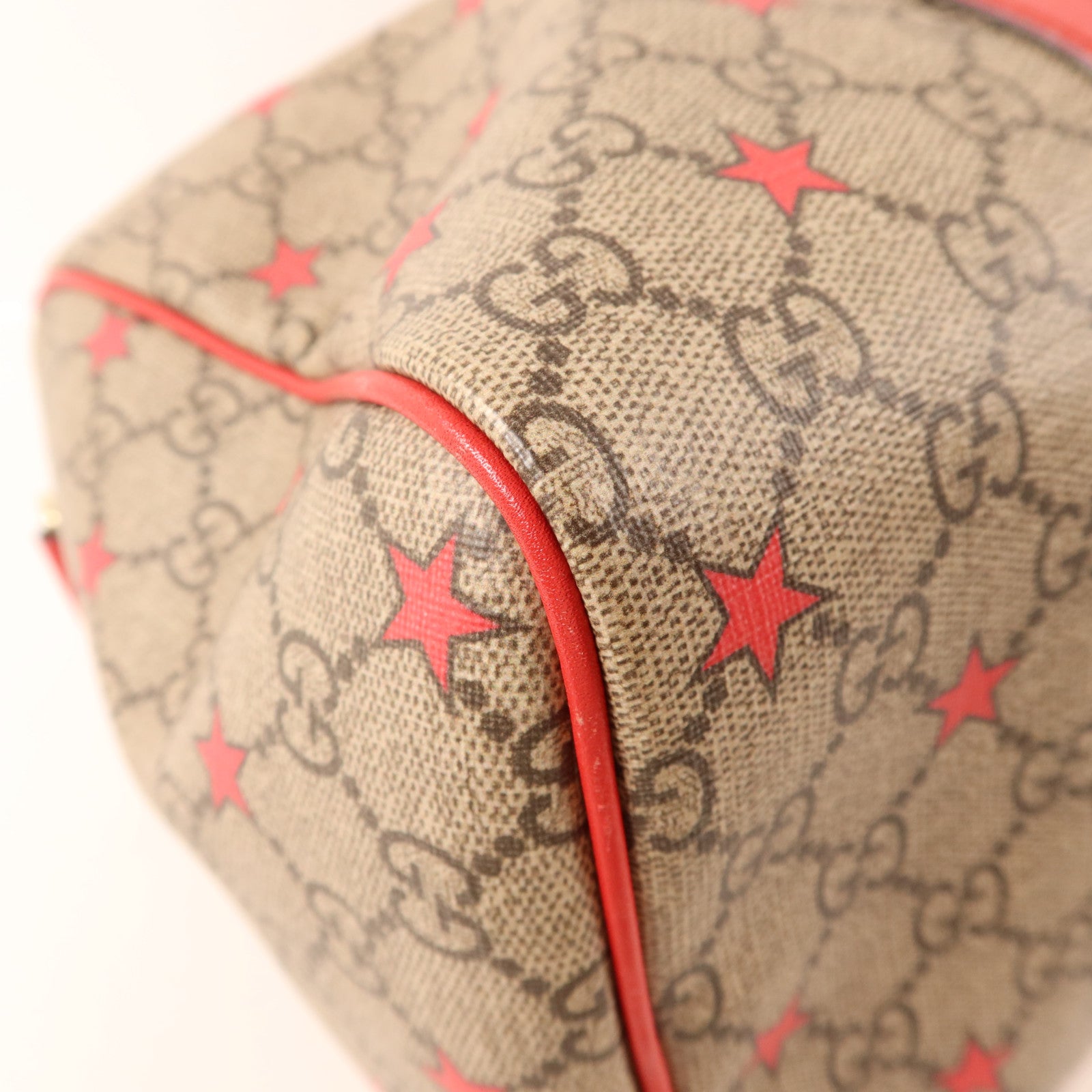 GUCCI 塗層帆布Boston Bag金扣手挽袋