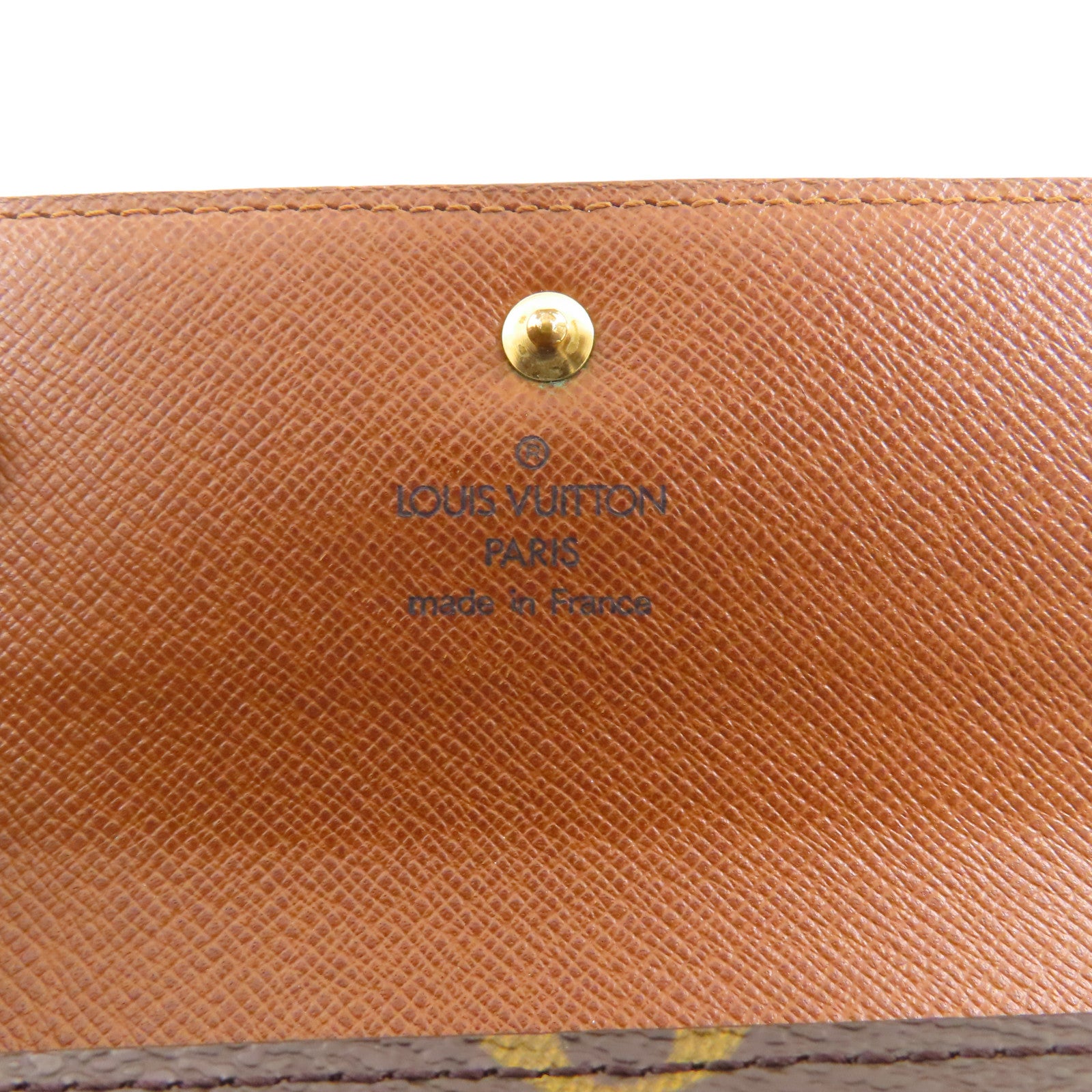 LOUIS VUITTON Monogram Porte Tresor Etui Papiers金扣錢包