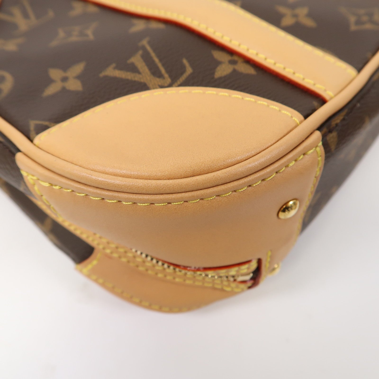 LOUIS VUITTON Monogram Valisette PM金扣手挽肩背兩用袋啡色