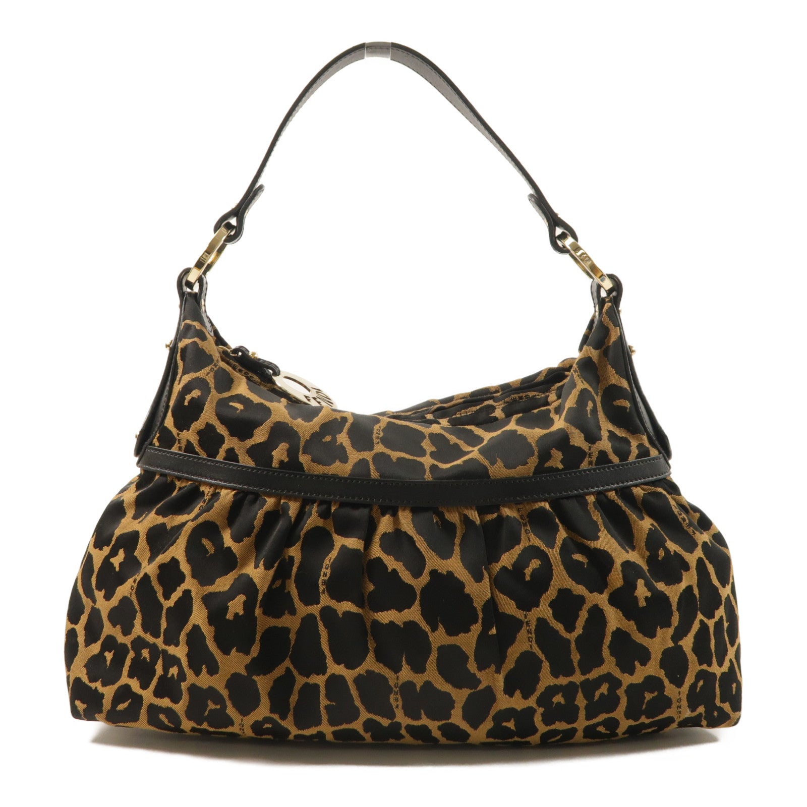 FENDI 帆布Shoulder Bag金扣肩背袋