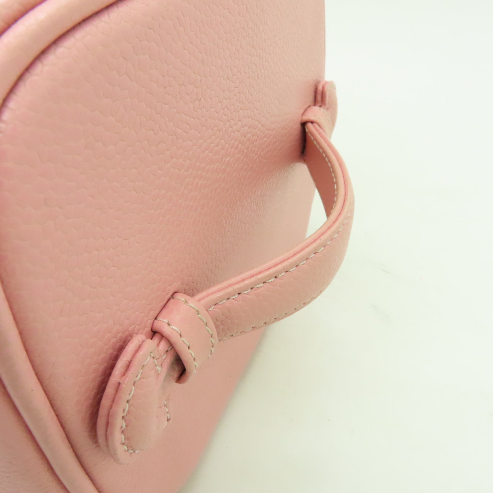 CHANEL 【清倉大減價】Caviar皮革Vanity Bag銀扣手挽袋粉紅色