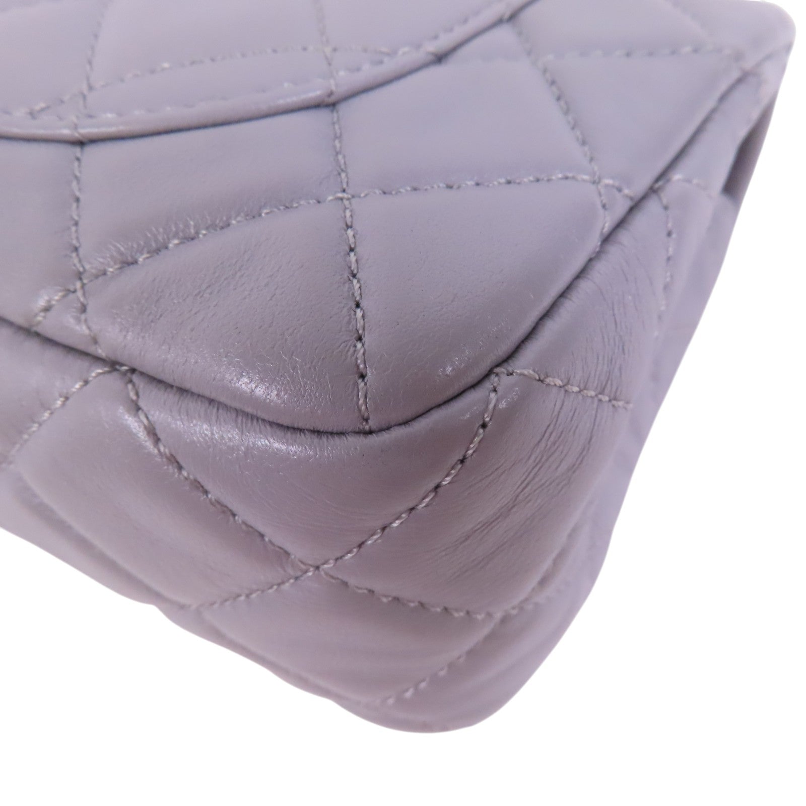 CHANEL 羊皮皮革Mini Classic 20金扣鏈帶肩背袋