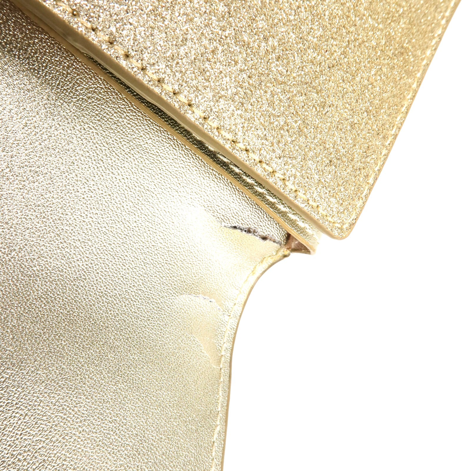 ANTEPRIMA GHW 2 Way Phone Holder Bag Calfskin Leather Gold