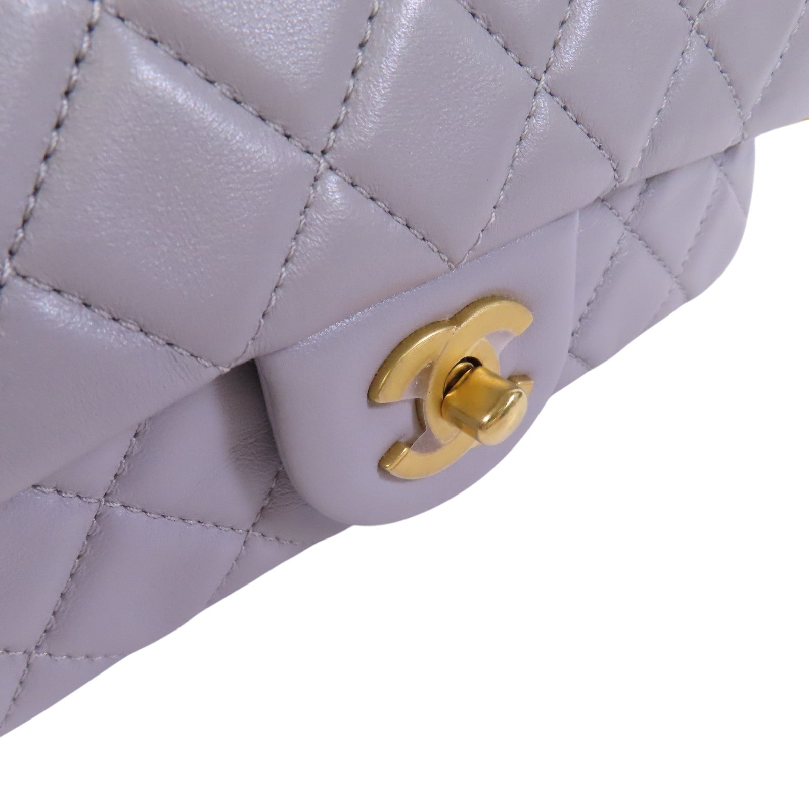 CHANEL 羊皮皮革Mini Classic 20金扣鏈帶肩背袋