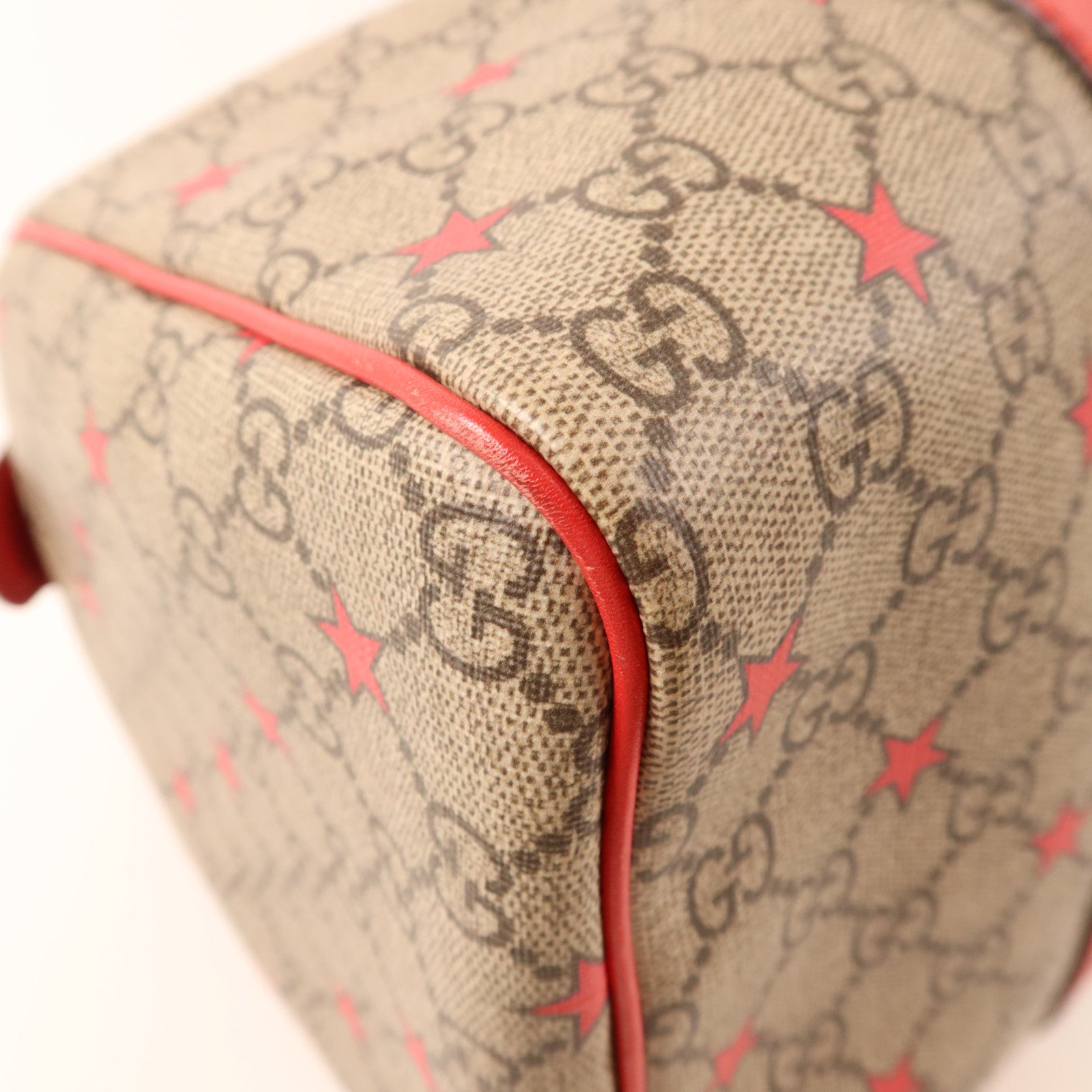 GUCCI 塗層帆布Boston Bag金扣手挽袋