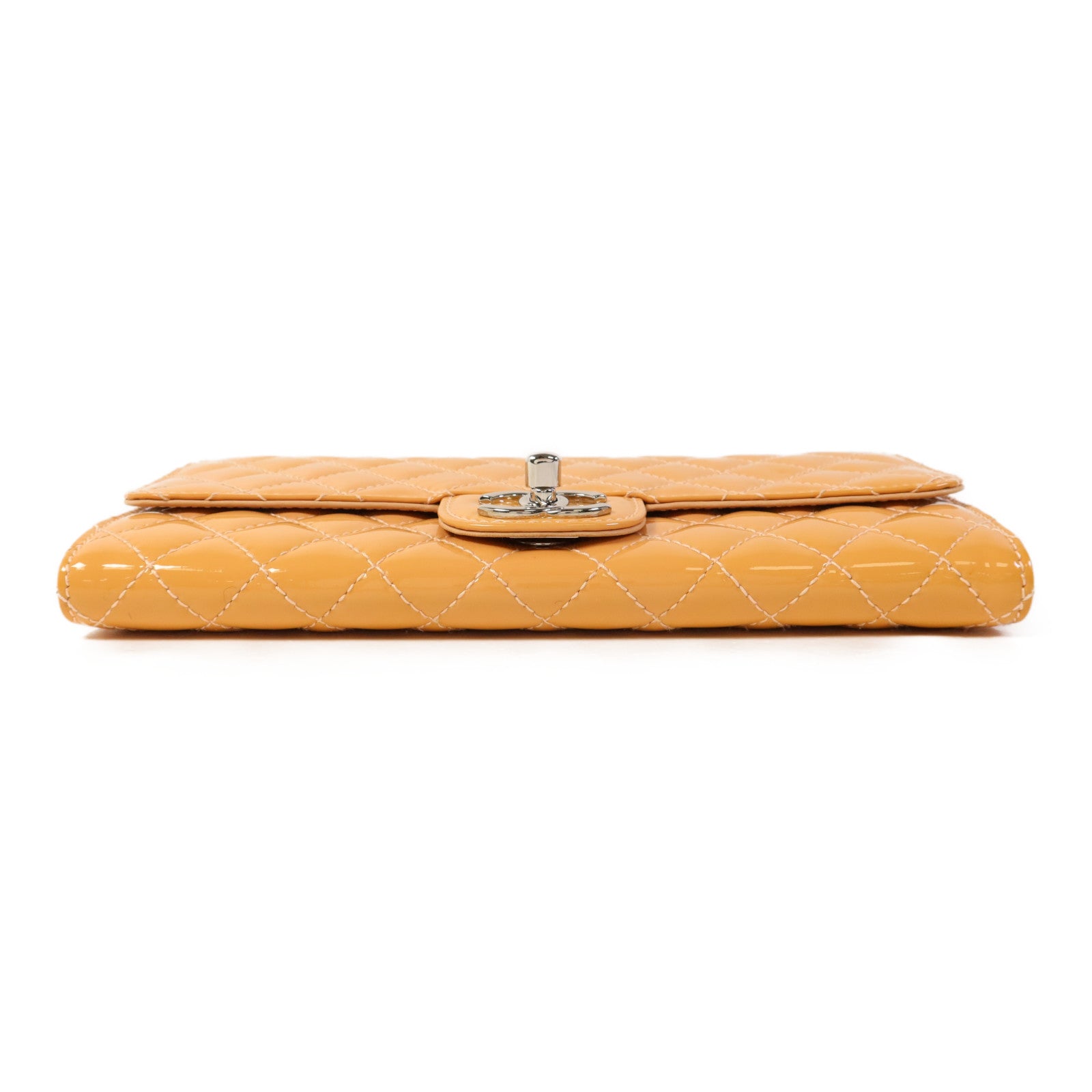 CHANEL 【激減優惠】漆皮皮革Chain Shoulder Bag銀扣鏈帶肩背袋