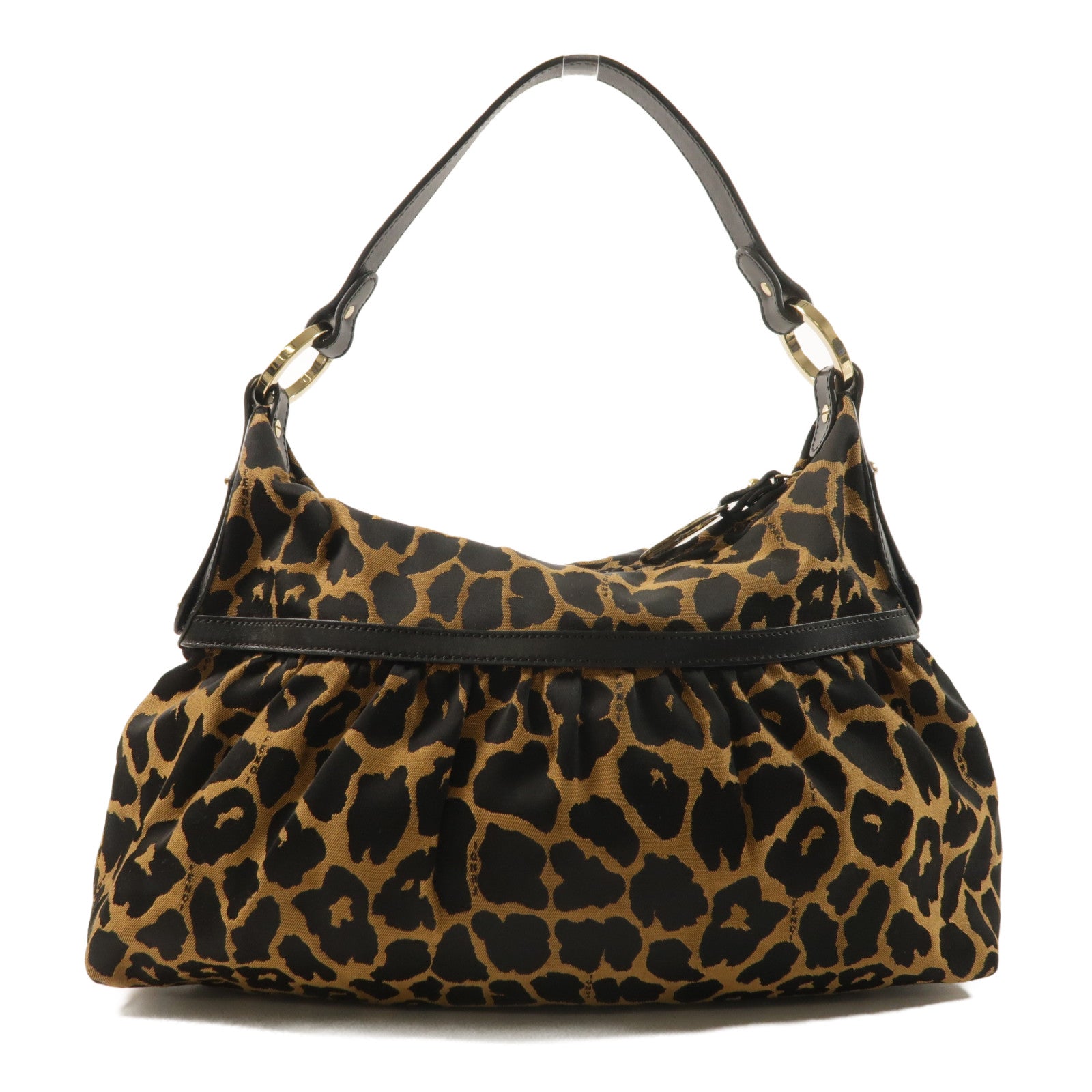 FENDI 帆布Shoulder Bag金扣肩背袋