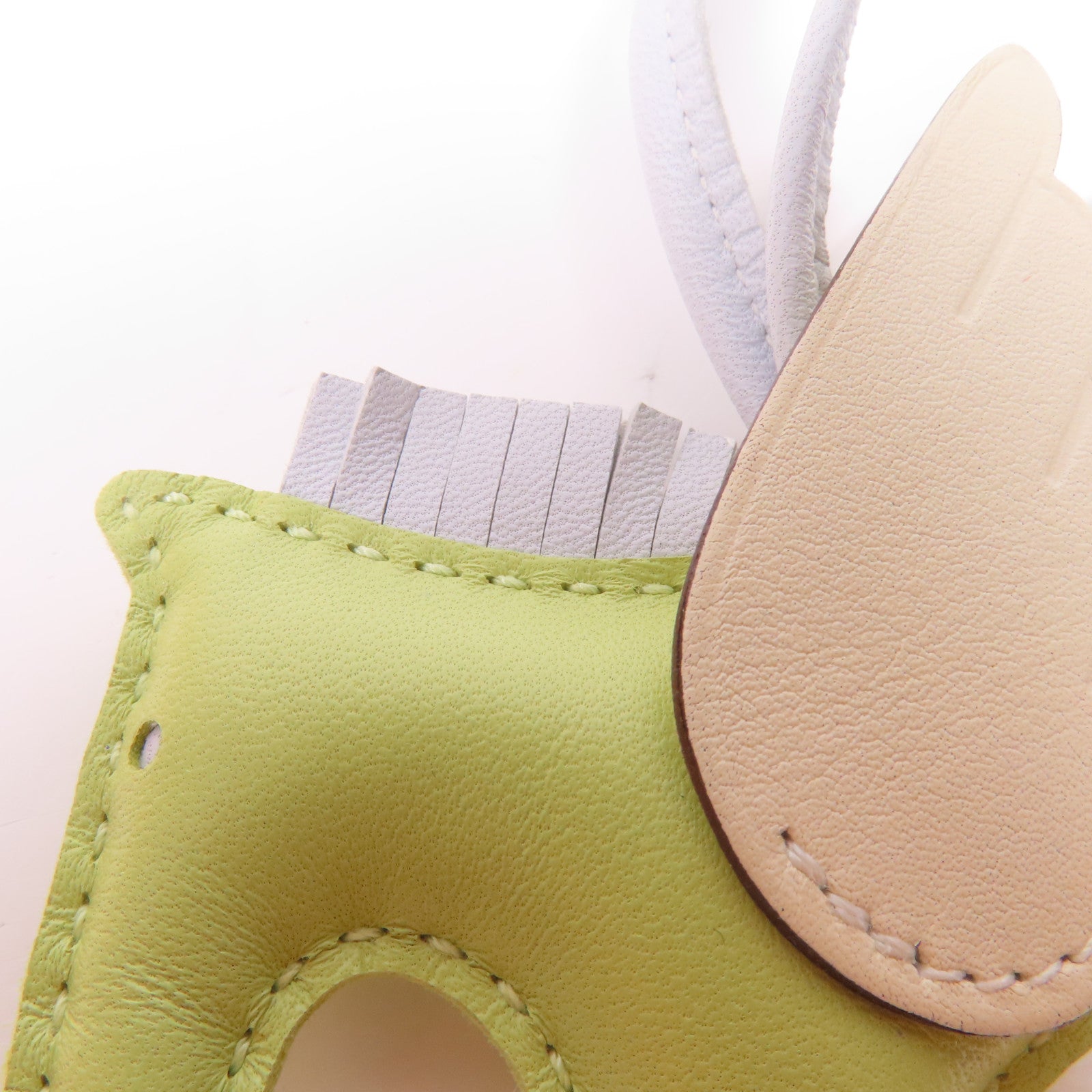 HERMES Milo/Swift皮革Rodeo Pegase PM掛飾3I Vert Criquet