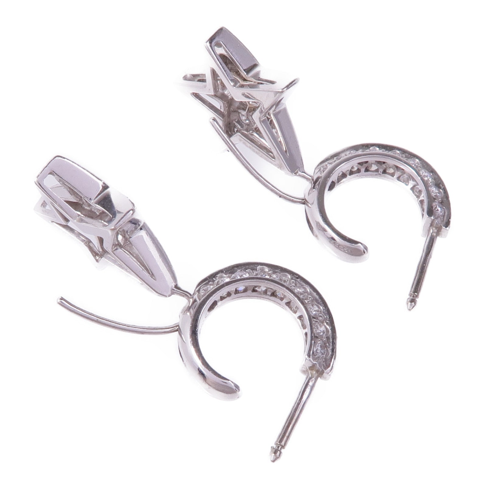 CHANEL 18K白金Etoile Mini-Hoops Diamond Earrings鑽石耳環