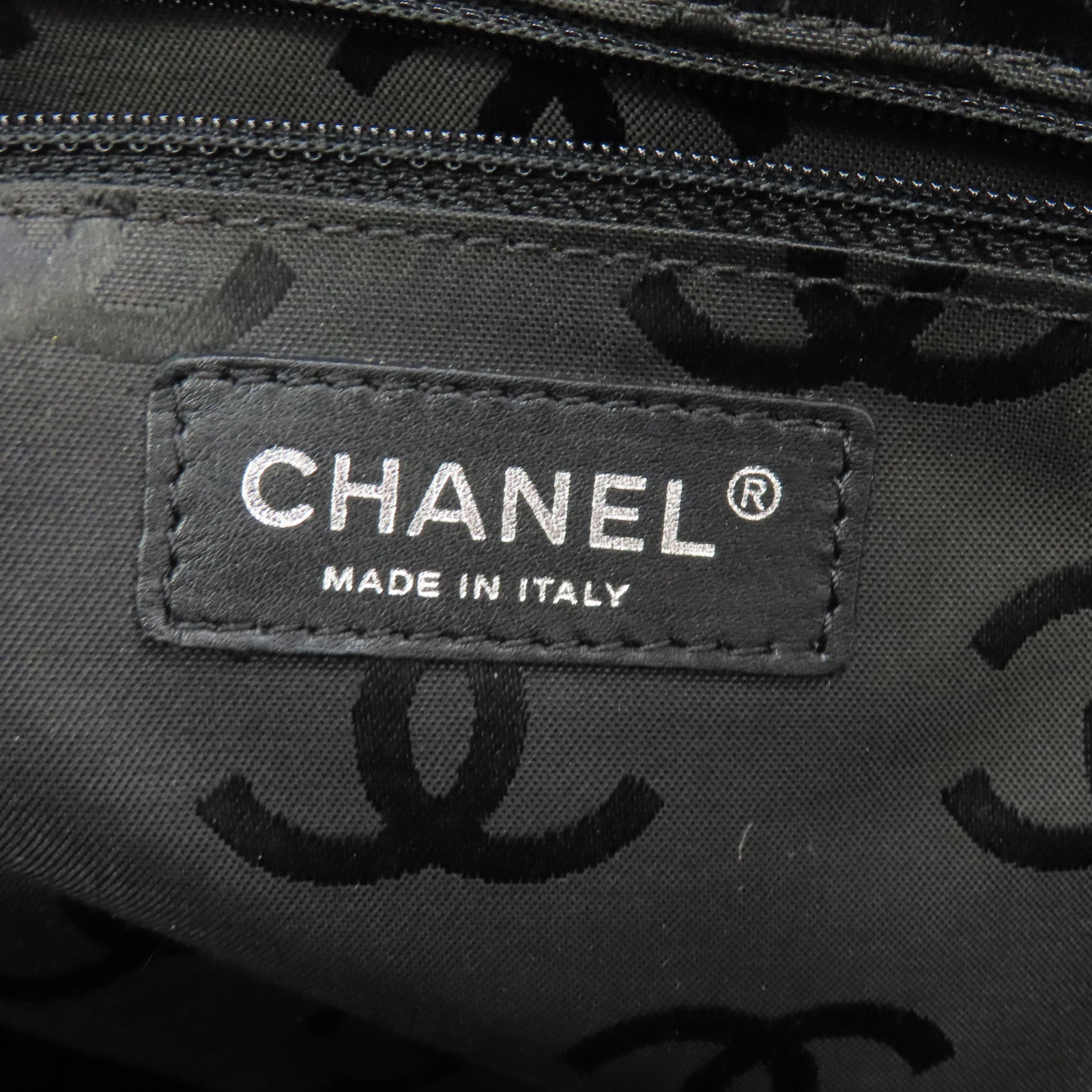 CHANEL 【激減優惠】馬毛/漆皮皮革Shoulder Tote銀扣肩背袋黑色