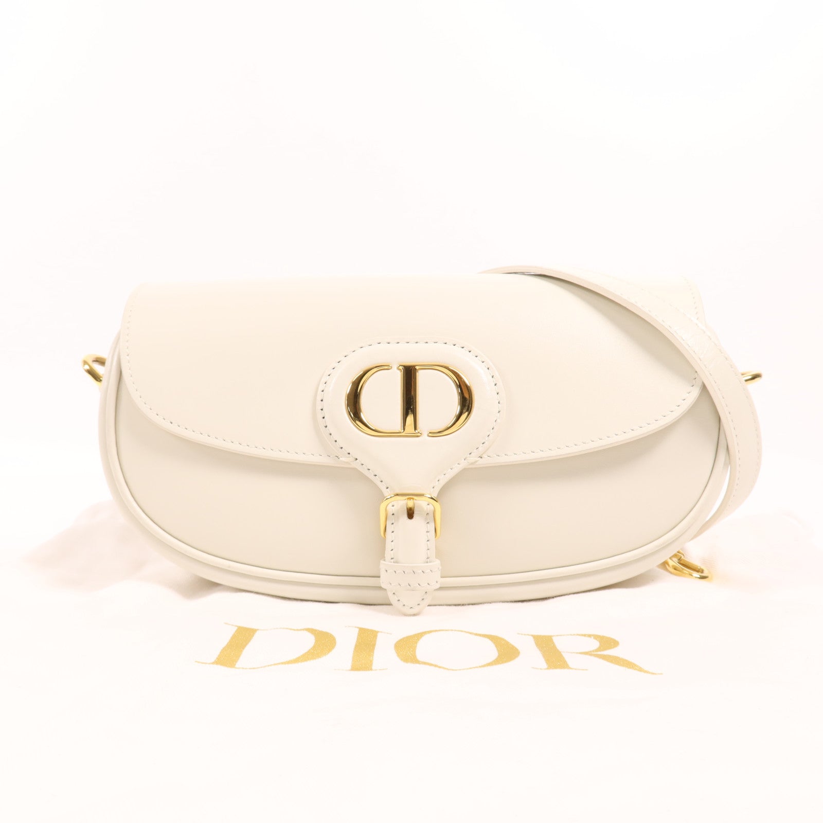 Dior 【激減優惠】牛皮皮革Bobby East West金扣肩背袋