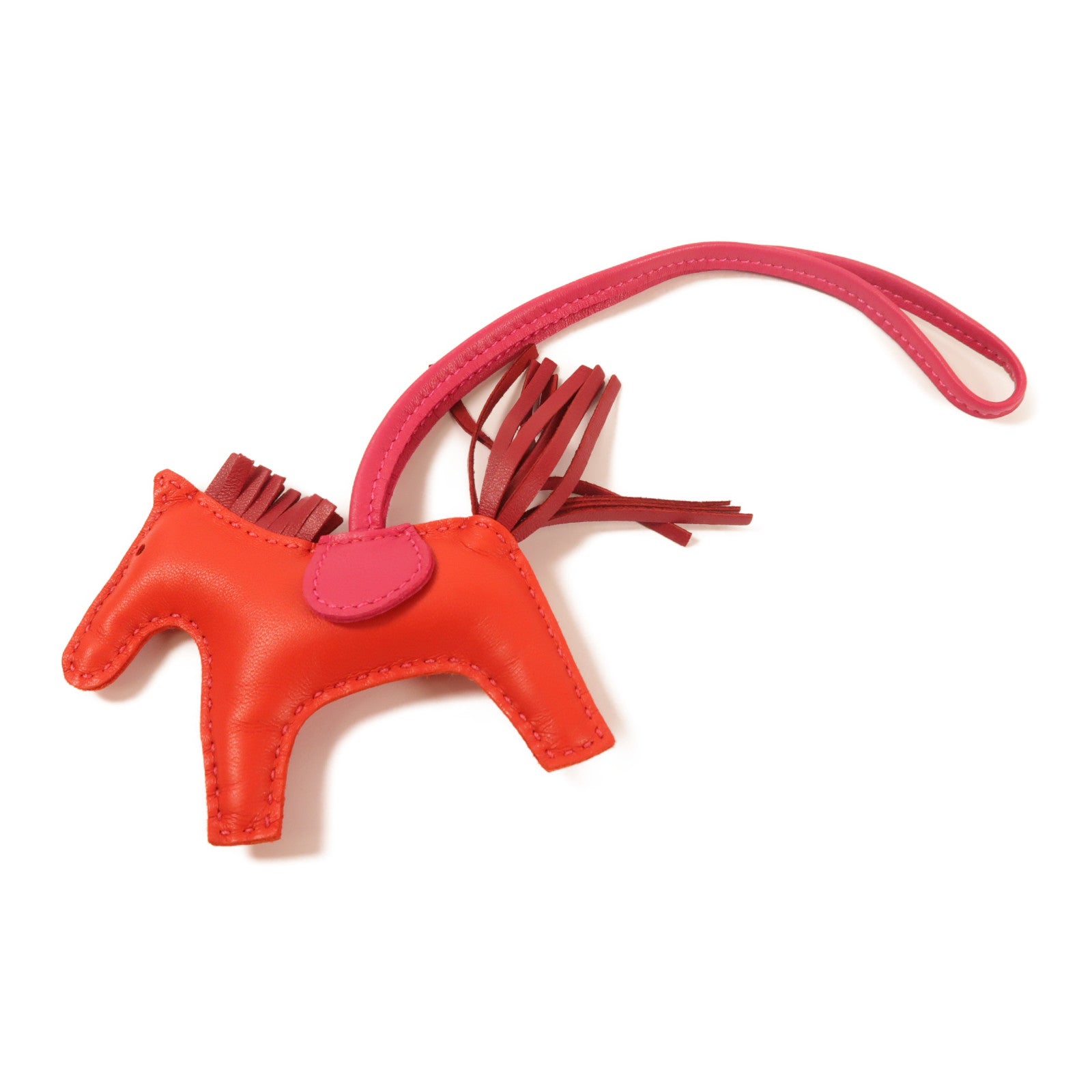 HERMES Swift皮革Redeo PM Charm掛飾Rubis