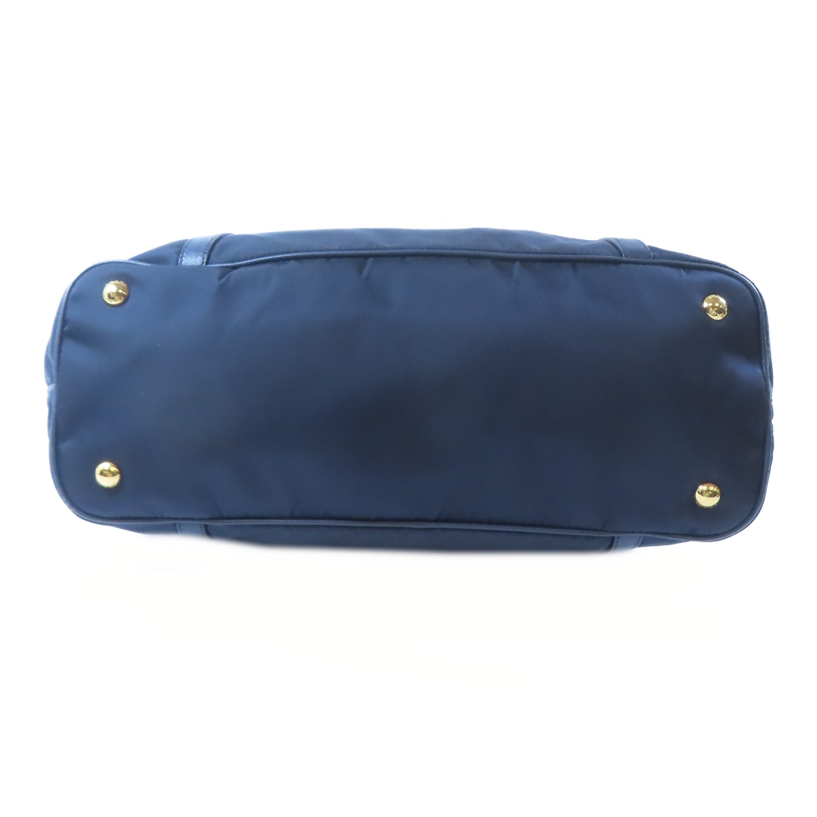PRADA 尼龍Shoulder Bag金扣手挽肩背兩用袋深藍色
