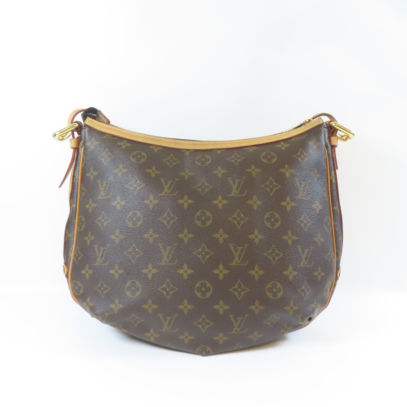 LOUIS VUITTON Monogram Tulum GM金扣肩背袋啡色