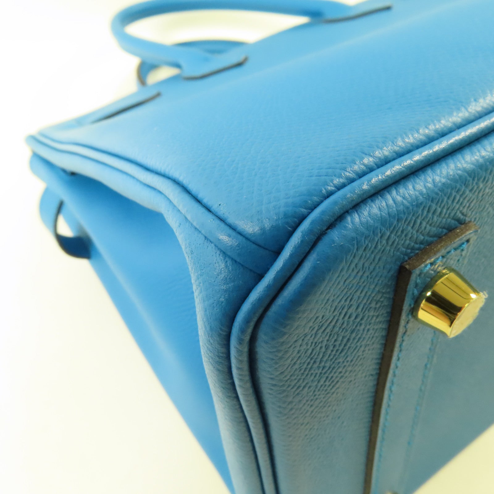 HERMES 【激減優惠】Epsom皮革Birkin 30金扣手挽袋Blue Zanzibar
