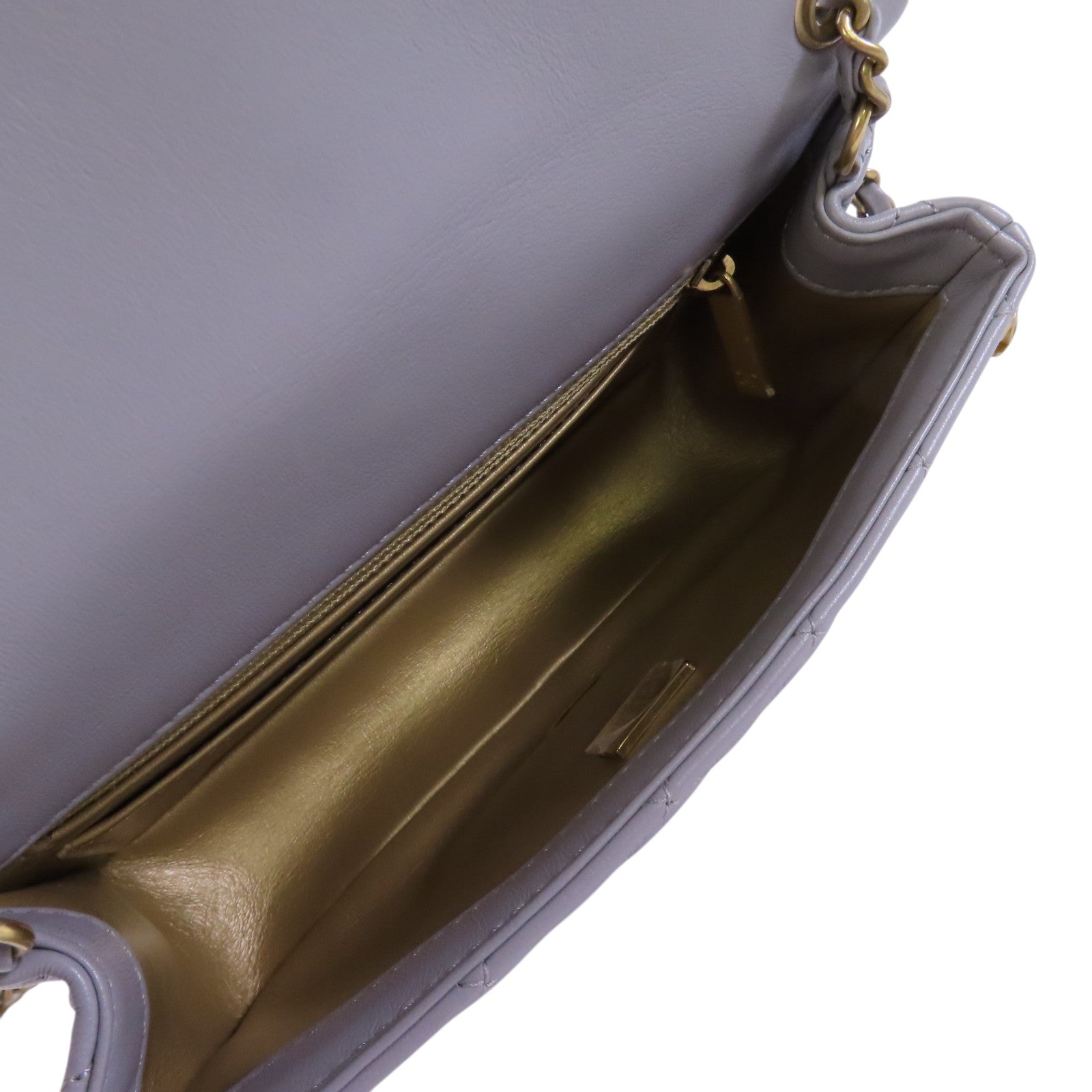 CHANEL 羊皮皮革Mini Classic 20金扣鏈帶肩背袋