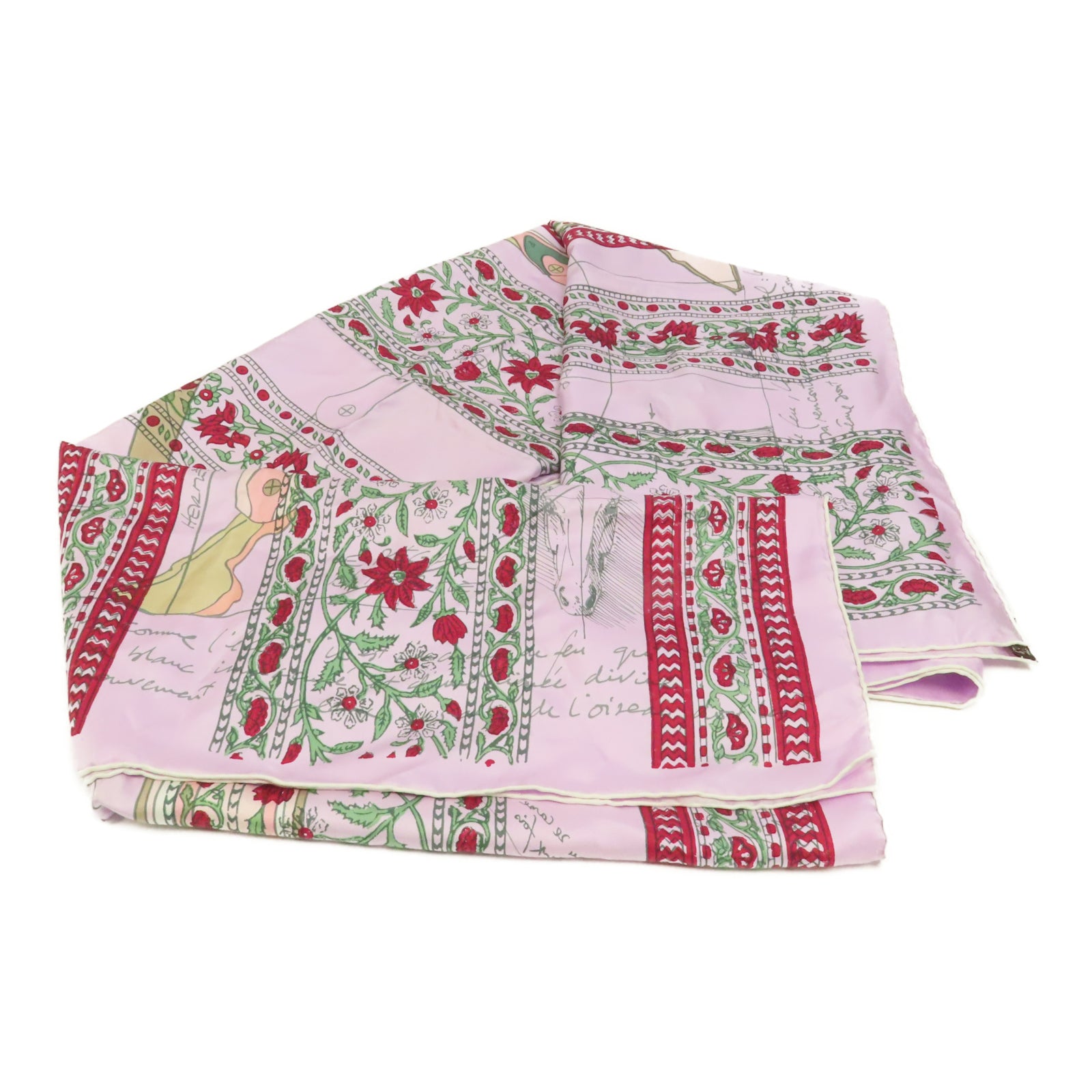 HERMES 絲質Scarf圍巾紫色
