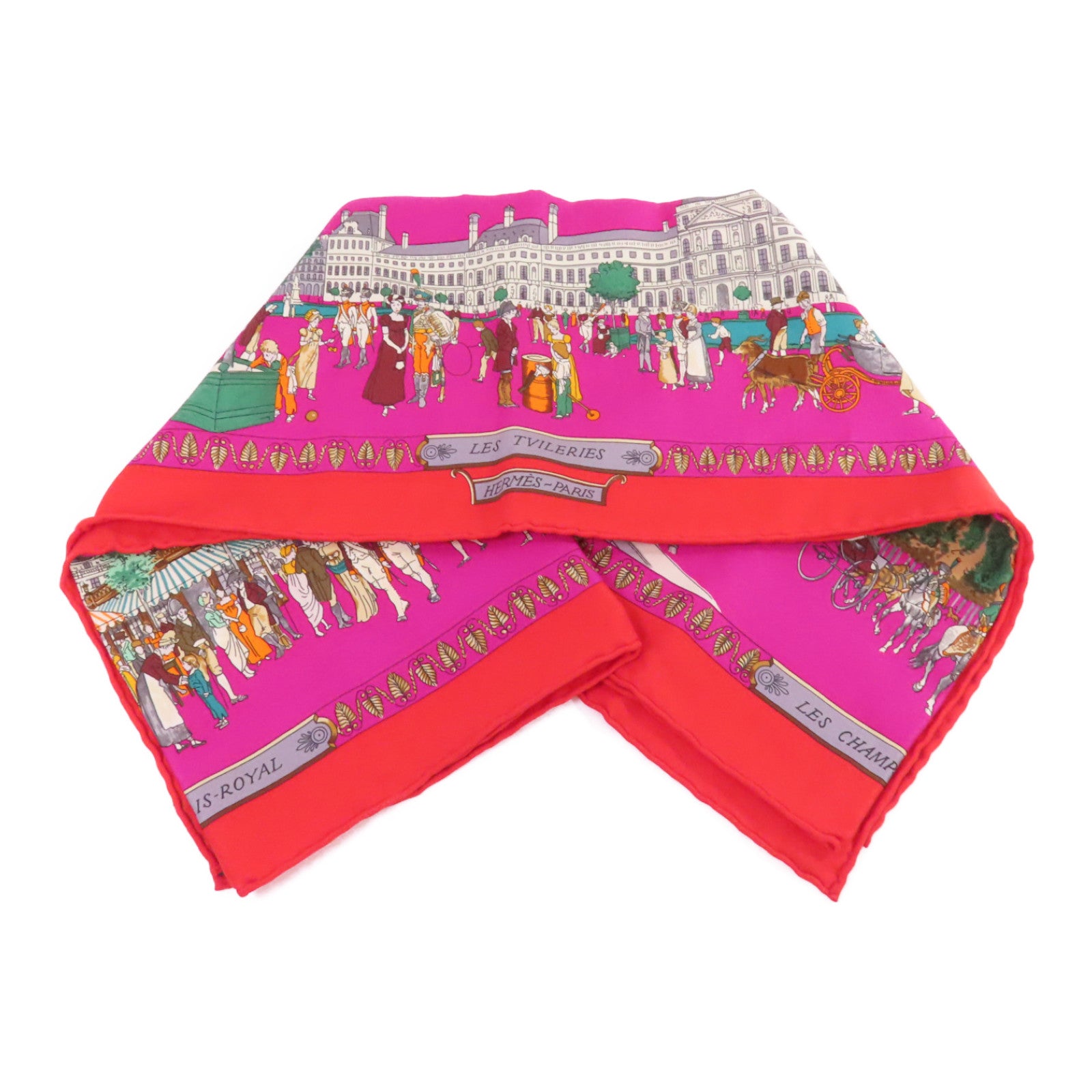 HERMES 絲質65x65 Scarf絲巾紫色/紅色/彩色