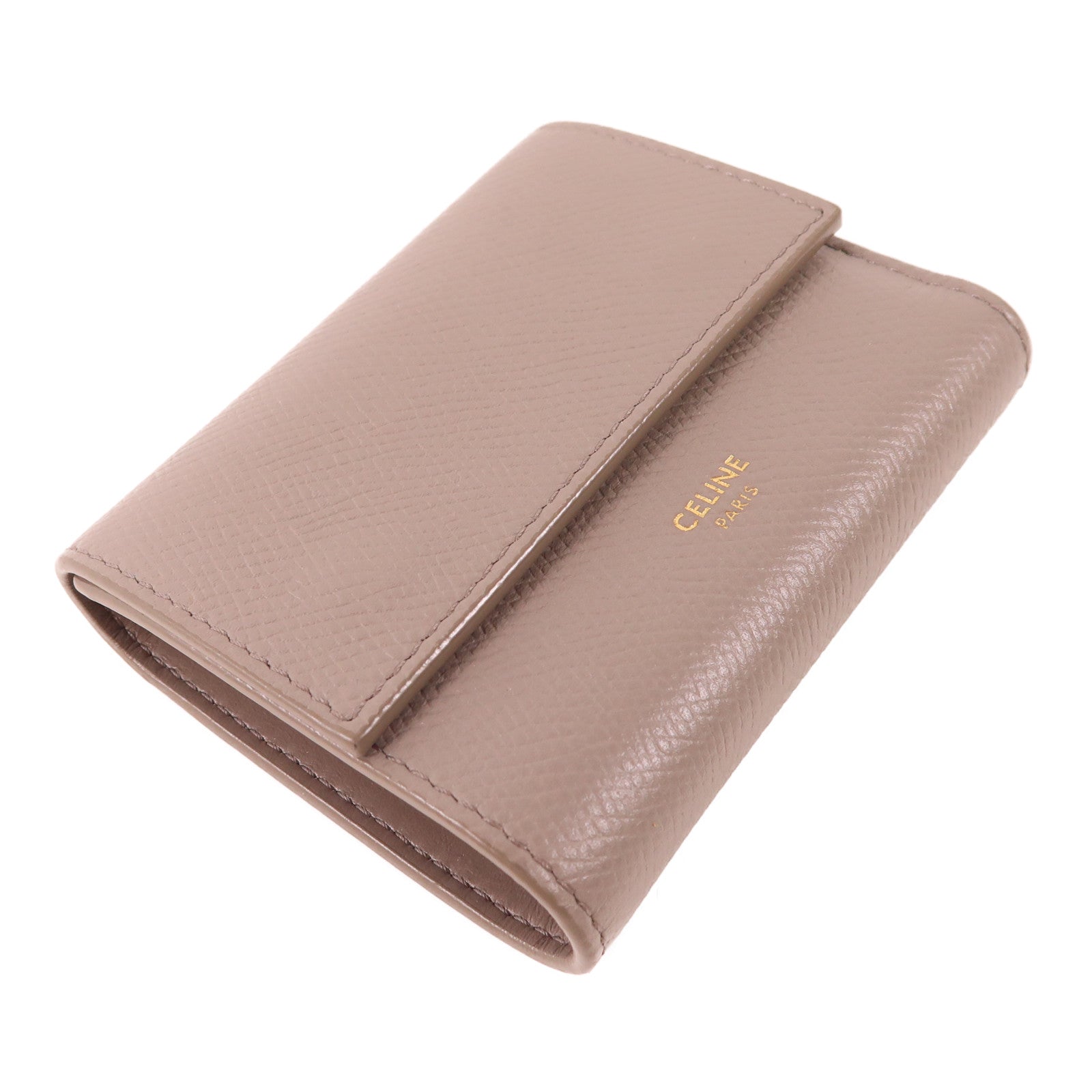 CELINE 牛皮皮革Small Trifold Wallet金扣錢包– Brand Off Hong
