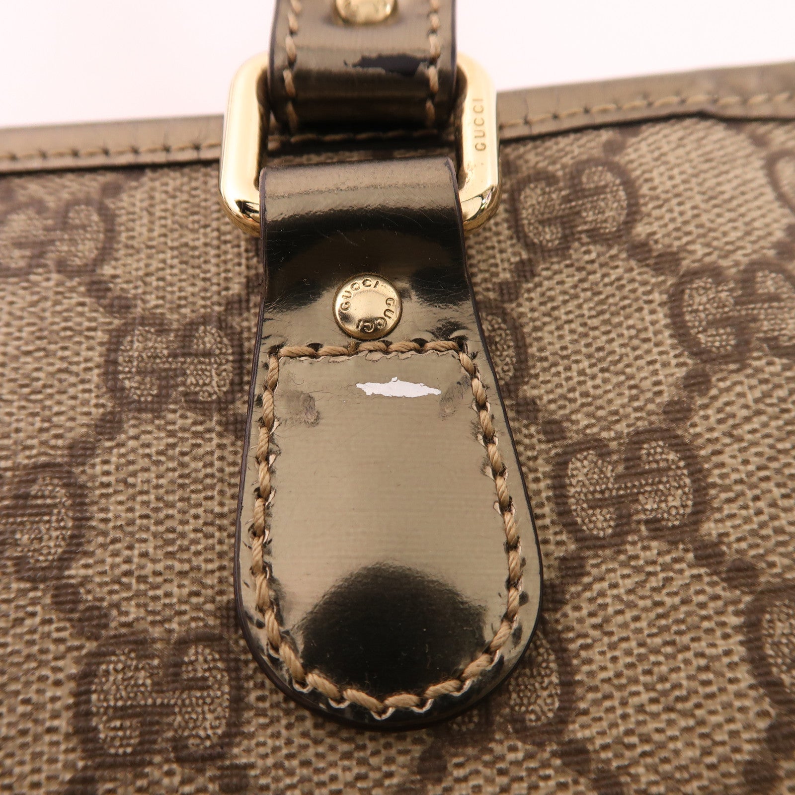 GUCCI GG SHW Tote Bag 189896 Coated Canvas Brown