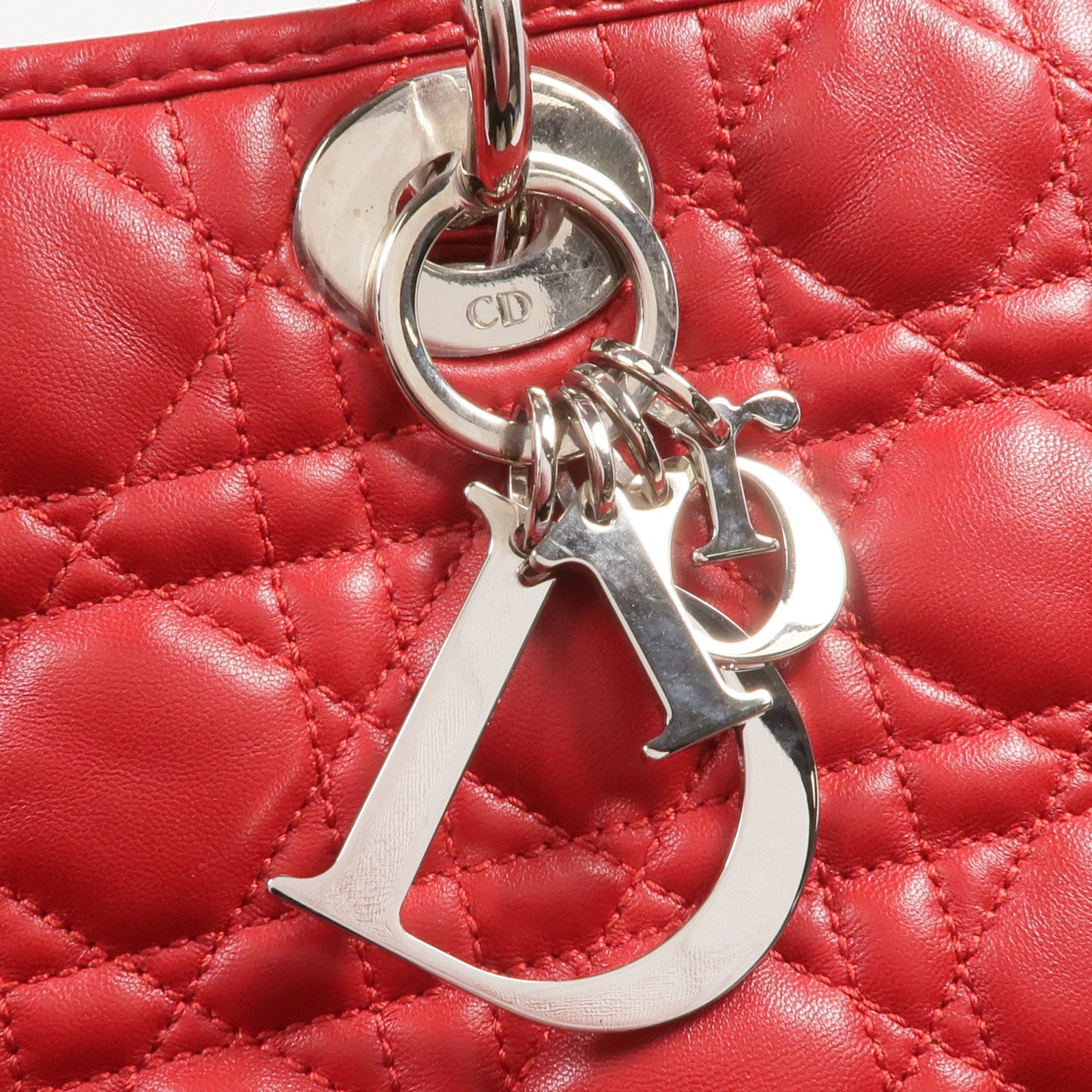 Dior 皮革Shoulder Bag/Handbag銀扣肩背袋/手挽袋