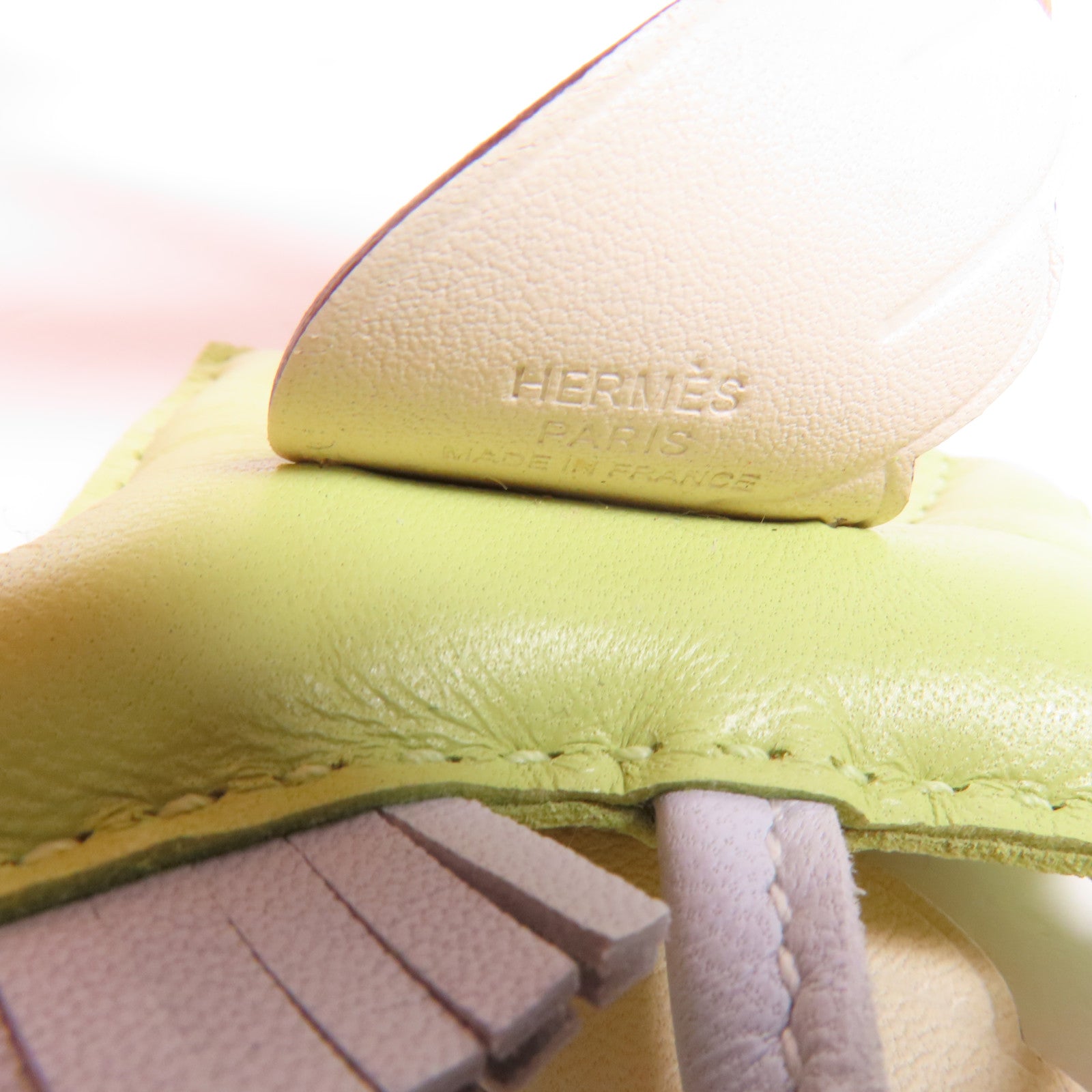 HERMES Milo/Swift皮革Rodeo Pegase PM掛飾3I Vert Criquet