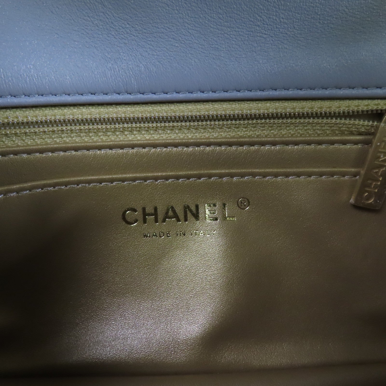 CHANEL 羊皮皮革Mini Classic 20金扣鏈帶肩背袋