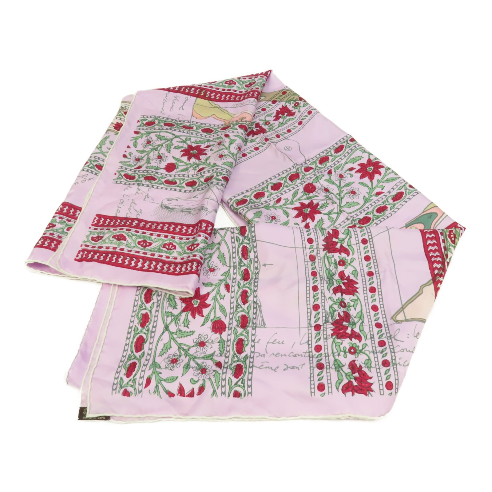 HERMES 絲質Scarf圍巾紫色