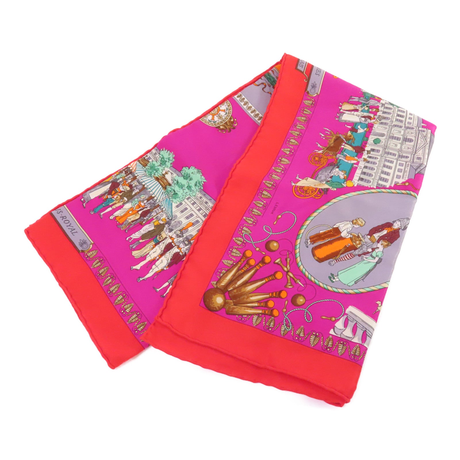 HERMES 絲質65x65 Scarf絲巾紫色/紅色/彩色