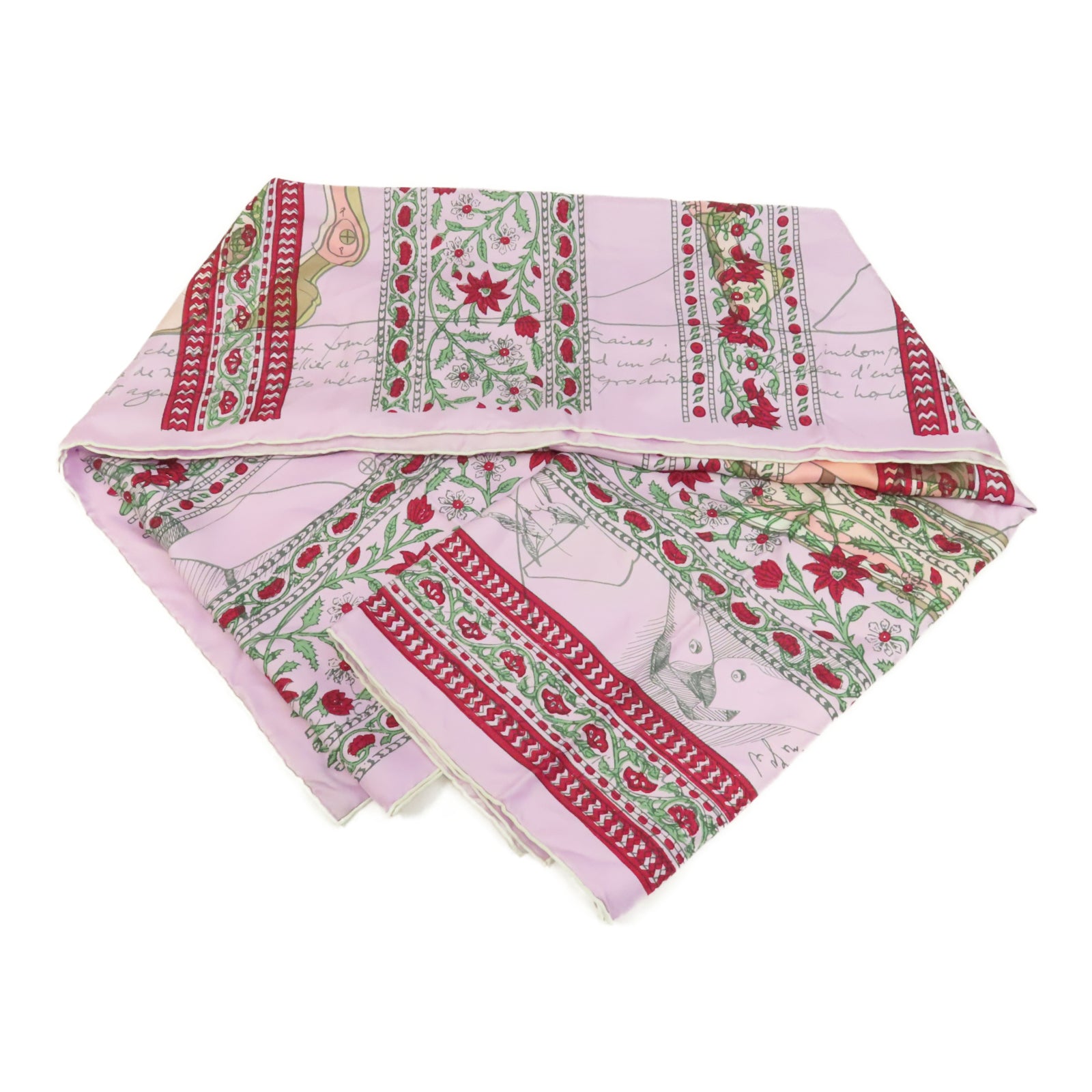 HERMES 羊絨/絲質Scarf圍巾米色