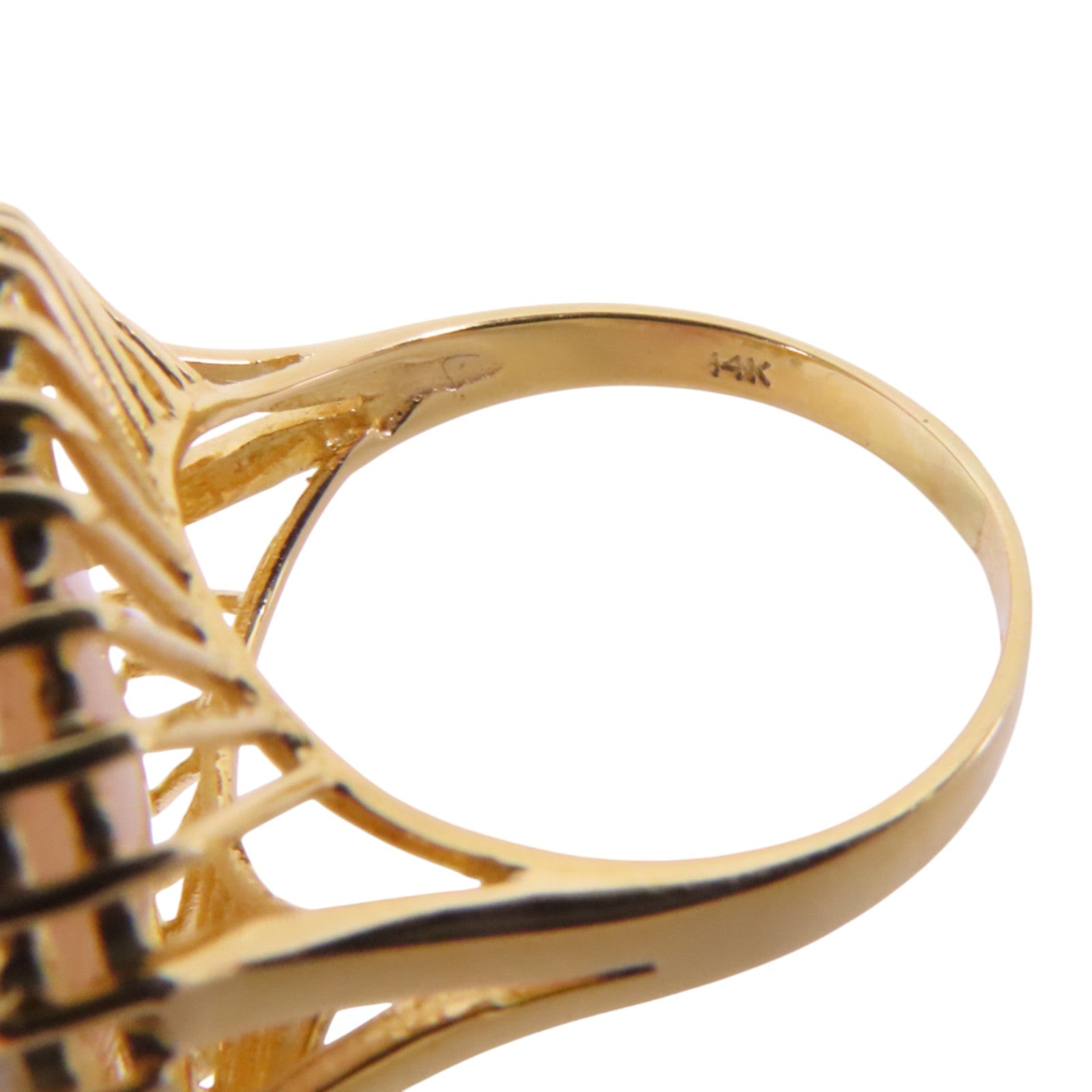 JEWELRY 【激減優惠】14K黃金Pearl Diamond Ring珍珠/鑽石戒指US#4.75