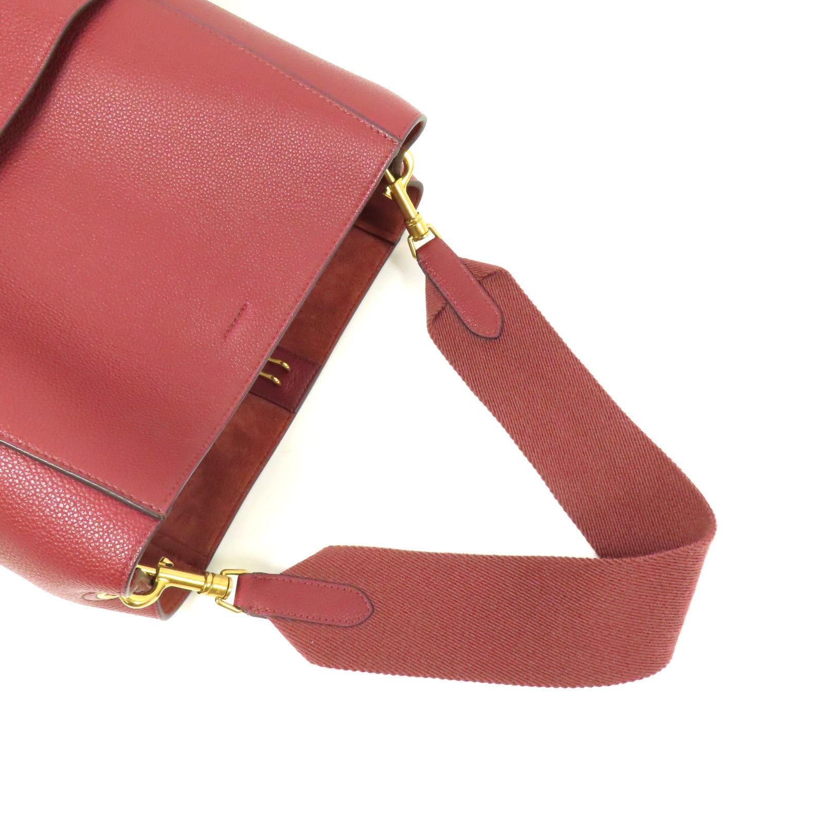 CELINE 【激減優惠】牛皮皮革Sangle Bucket Bag金扣肩背袋