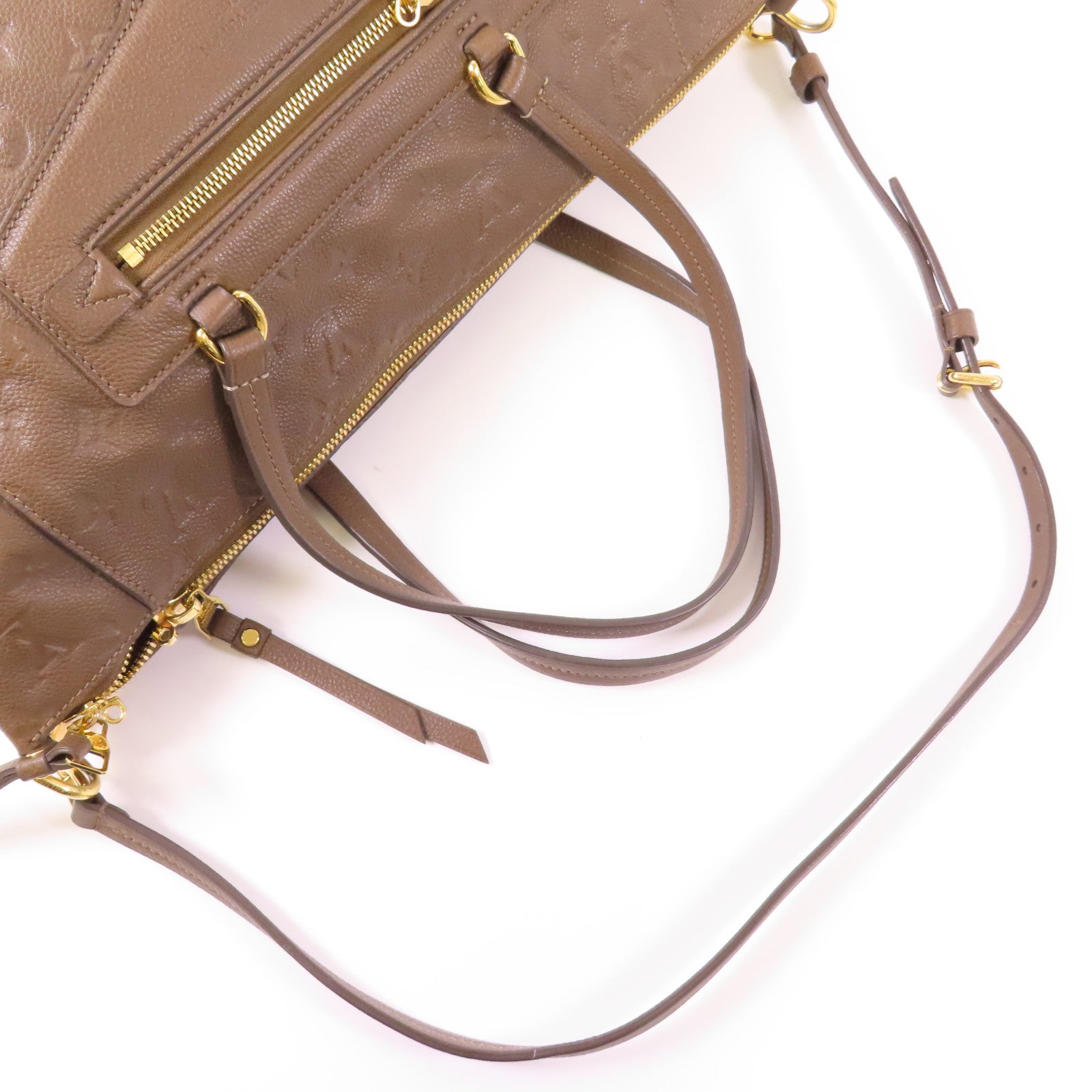 LOUIS VUITTON LV GHW Luminous PM 2 Way Bag M93409 Monogram Empreinte Brown